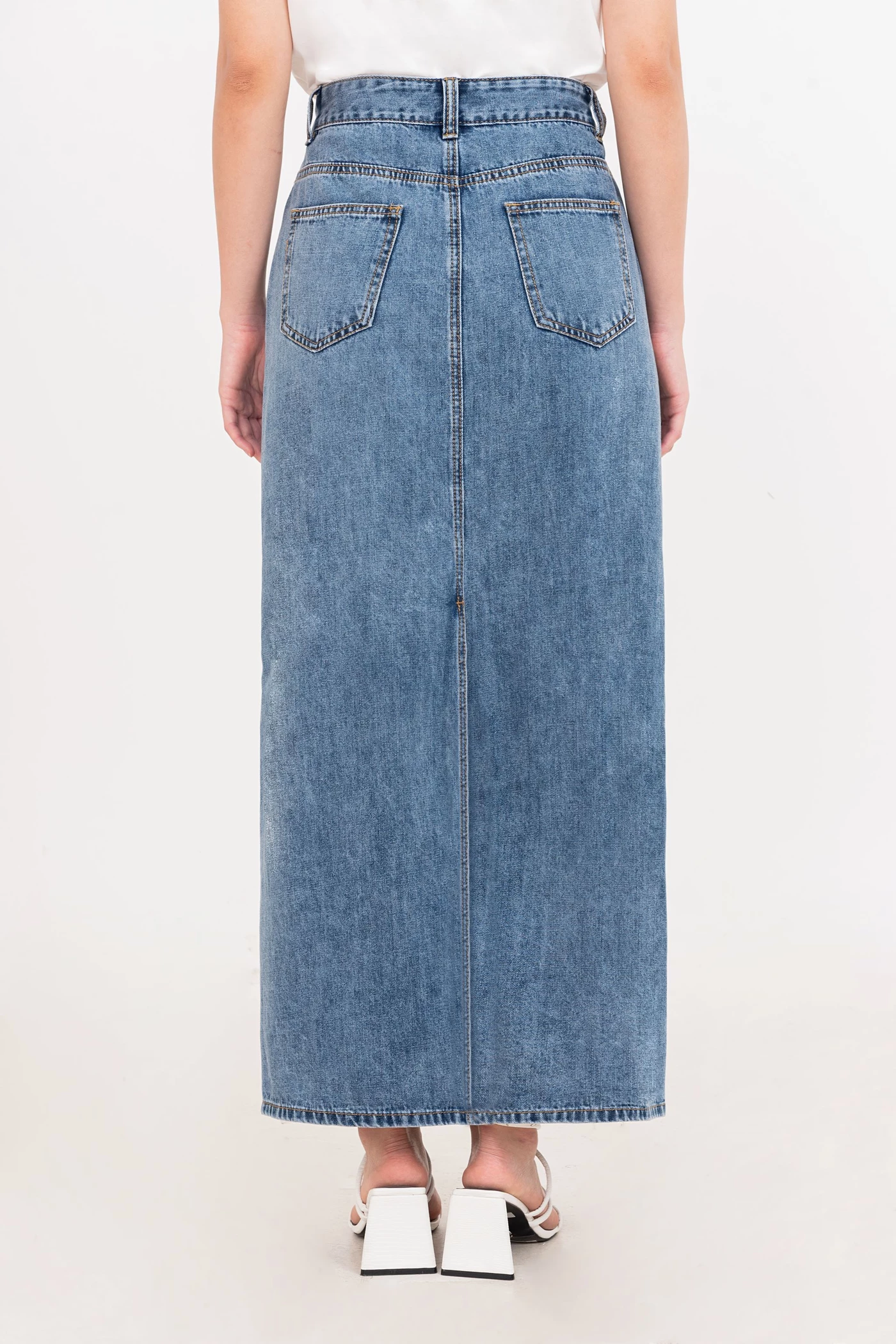 A Line Denim Skirt - Chân váy Jeans