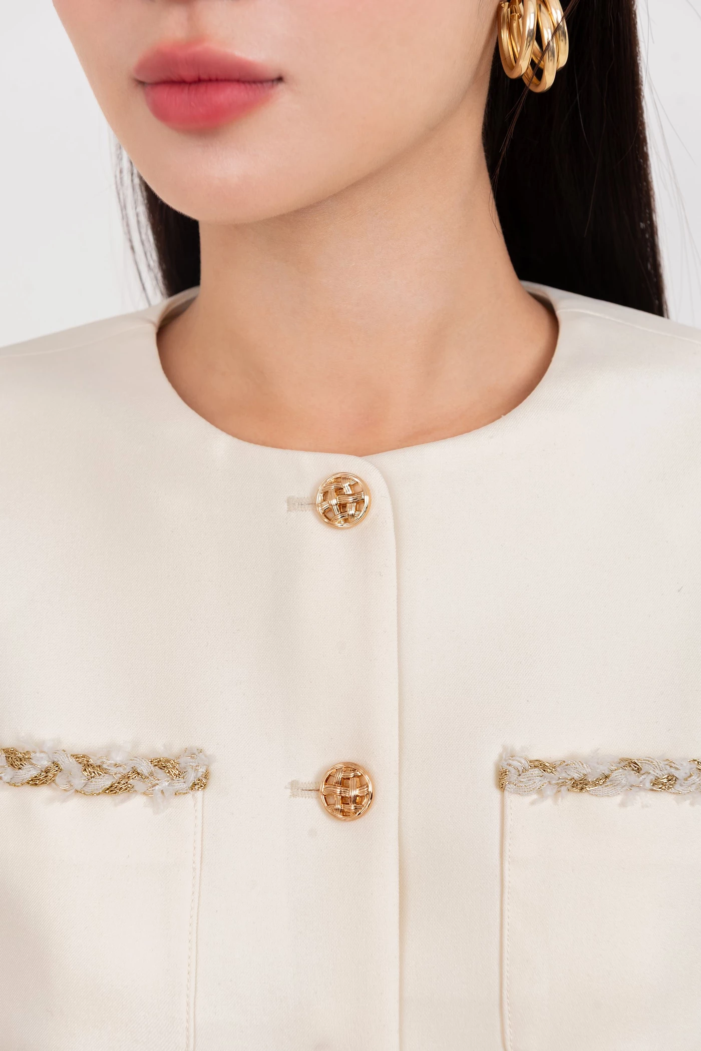Parisian Charm Blazer – Áo tuytsi phối tweed