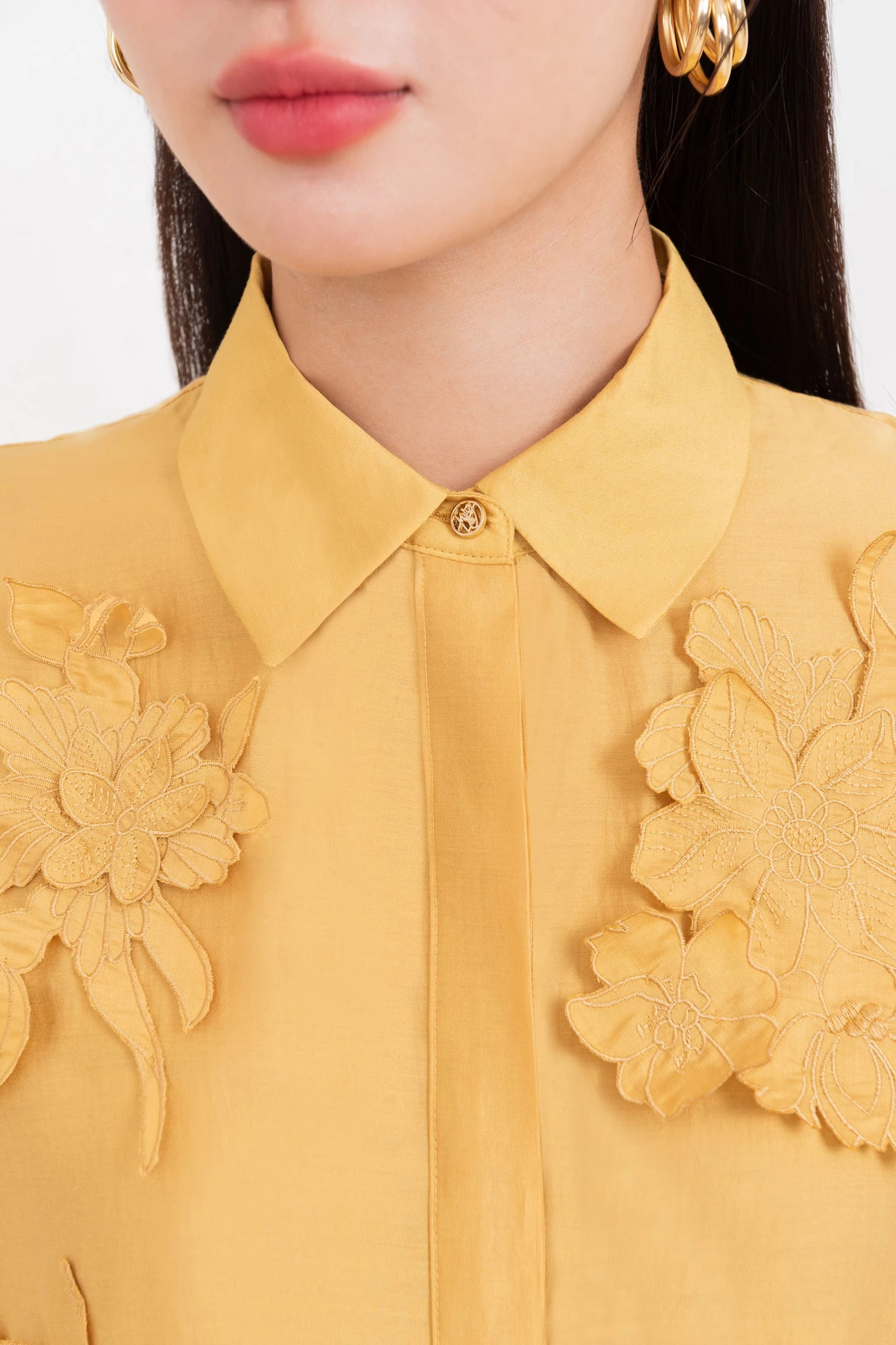 Floral Tencel Shirt - Áo Sơ Mi Tencel hoa nổi