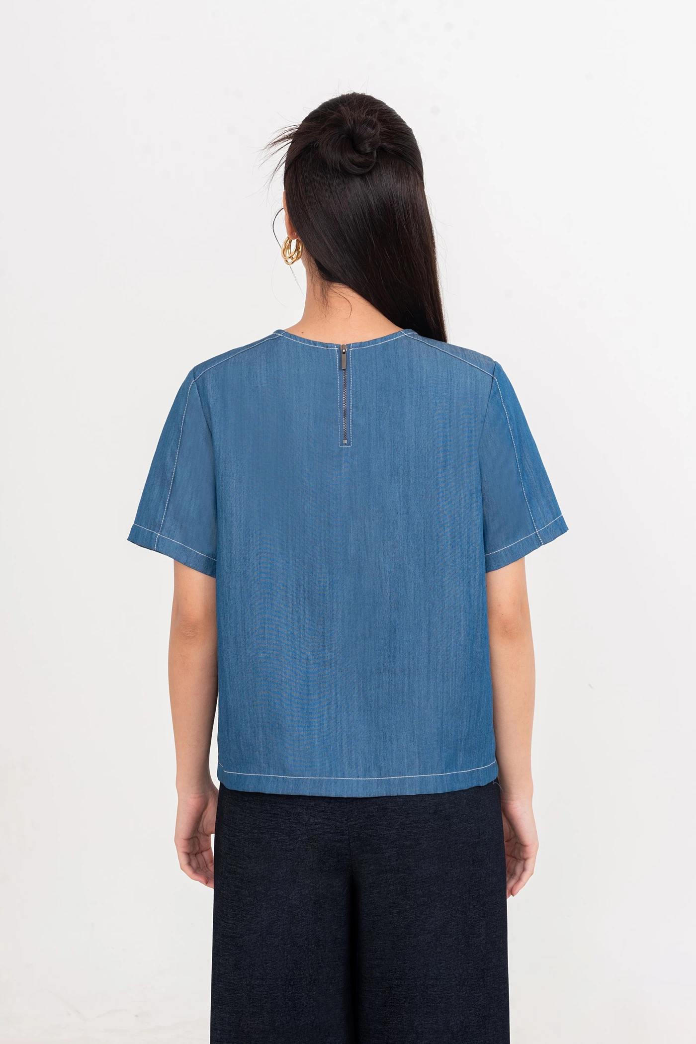 Blue Breeze Shirt - Áo kiểu phối Denim