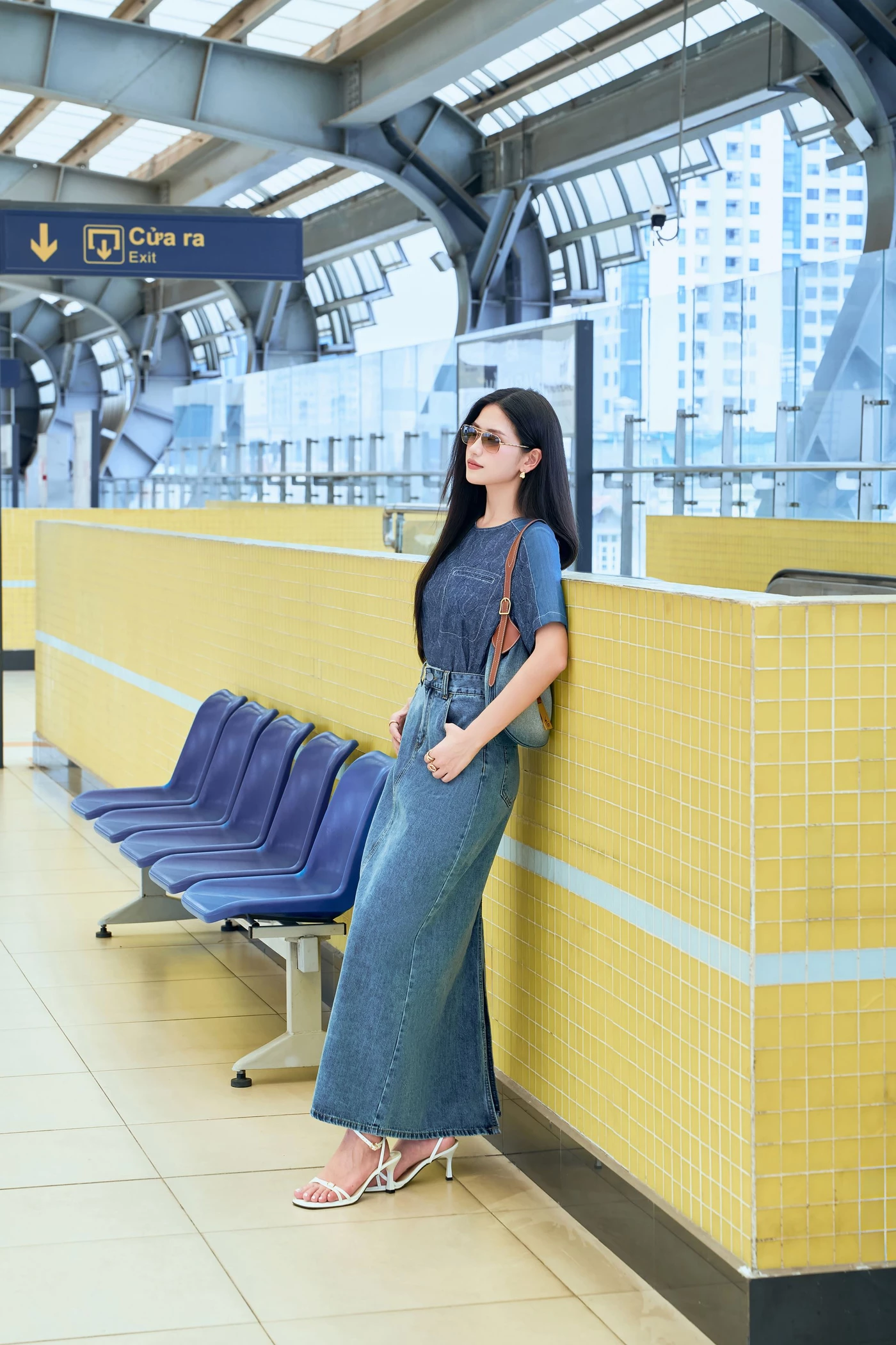 Blue Breeze Shirt - Áo kiểu phối Denim