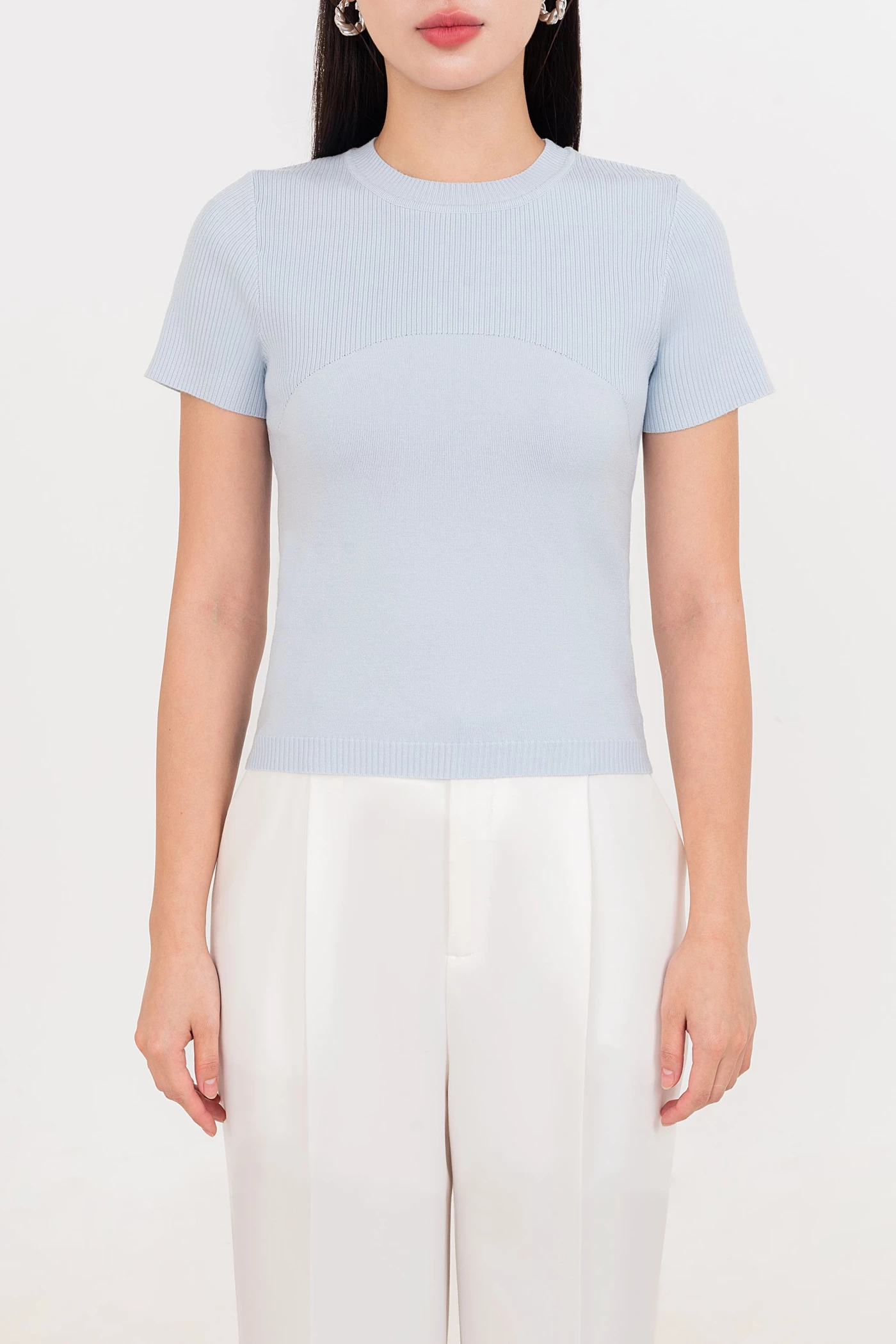 Ribbed Knit Top - Áo len ôm