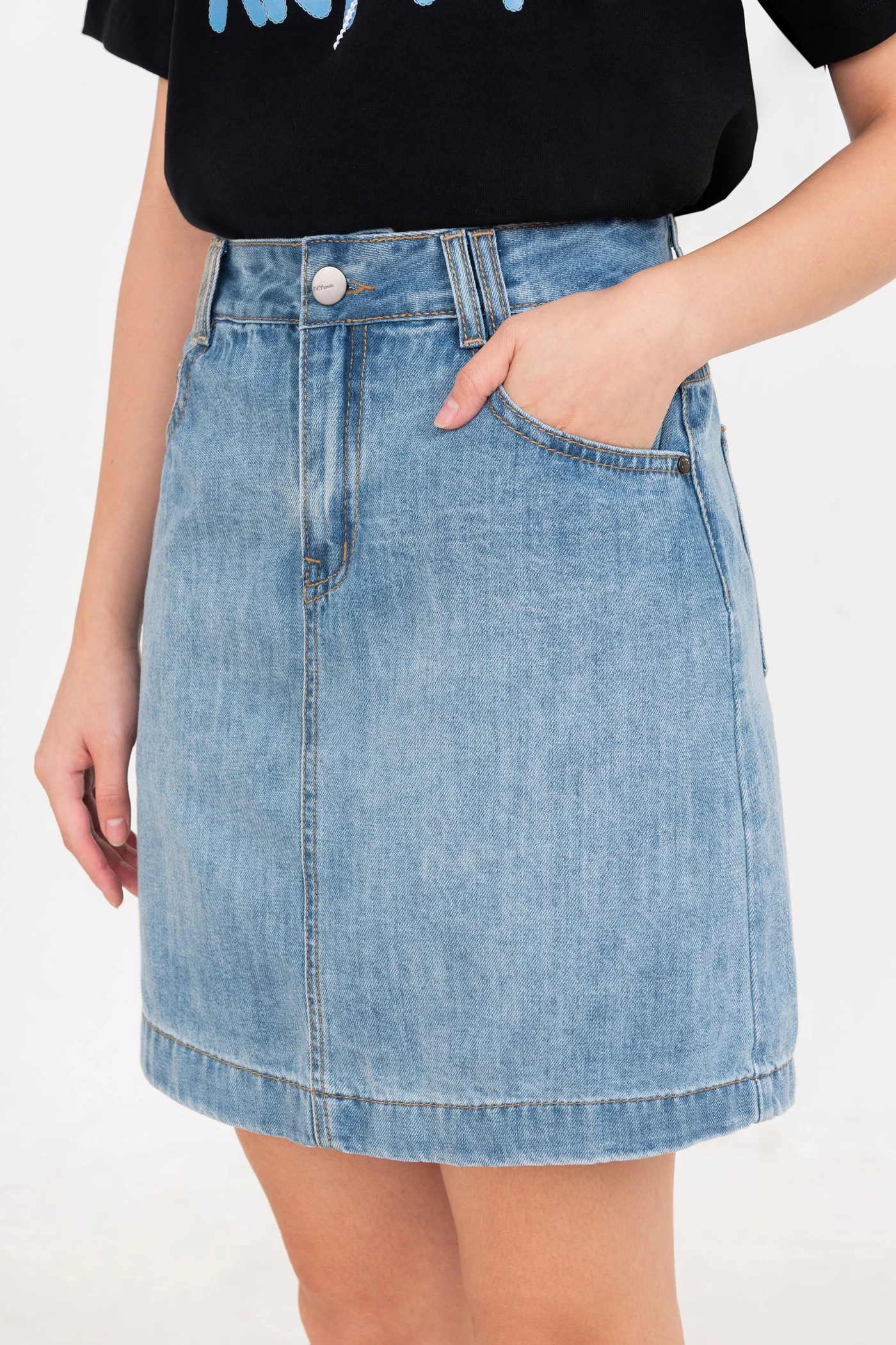 Classic Skirt - Chân váy Denim A ngắn