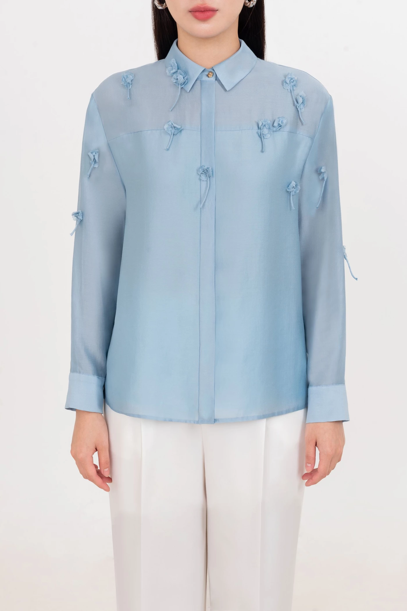 3D Floral Shirt - Áo sơ mi tencel