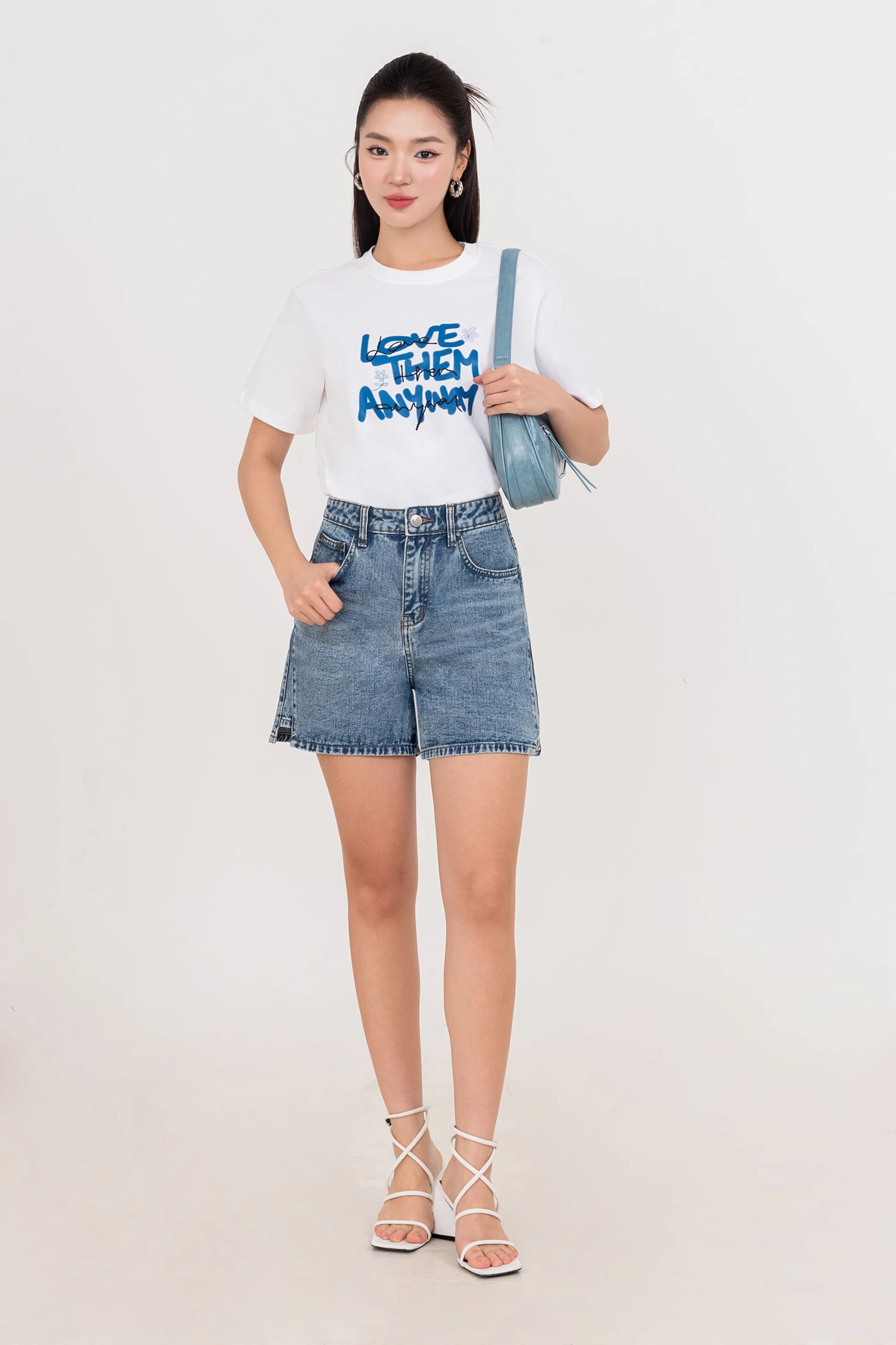 High Waisted Shorts - Quần shorts demin