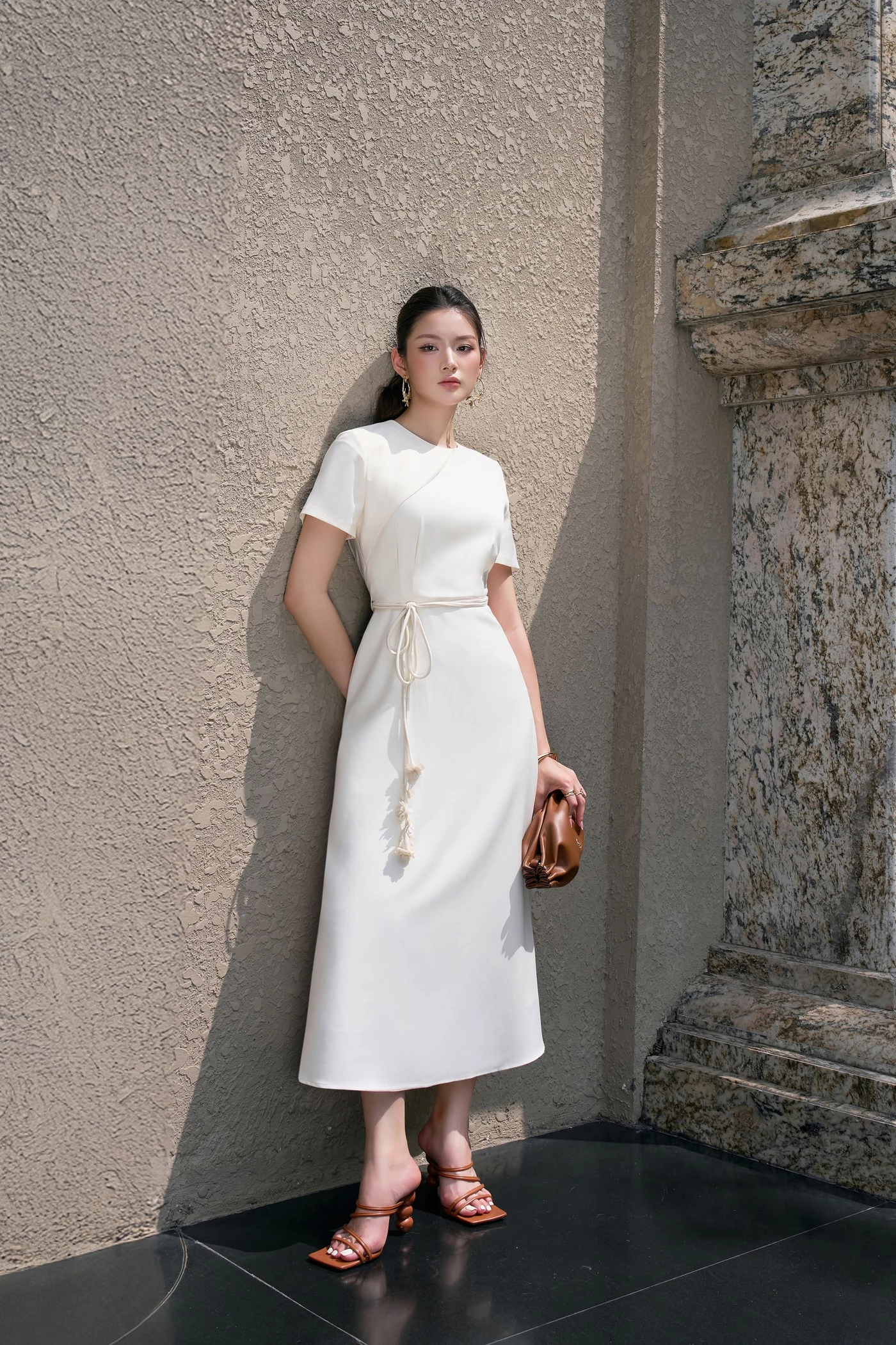 Serene Flow Dress - Đầm xòe đai eo