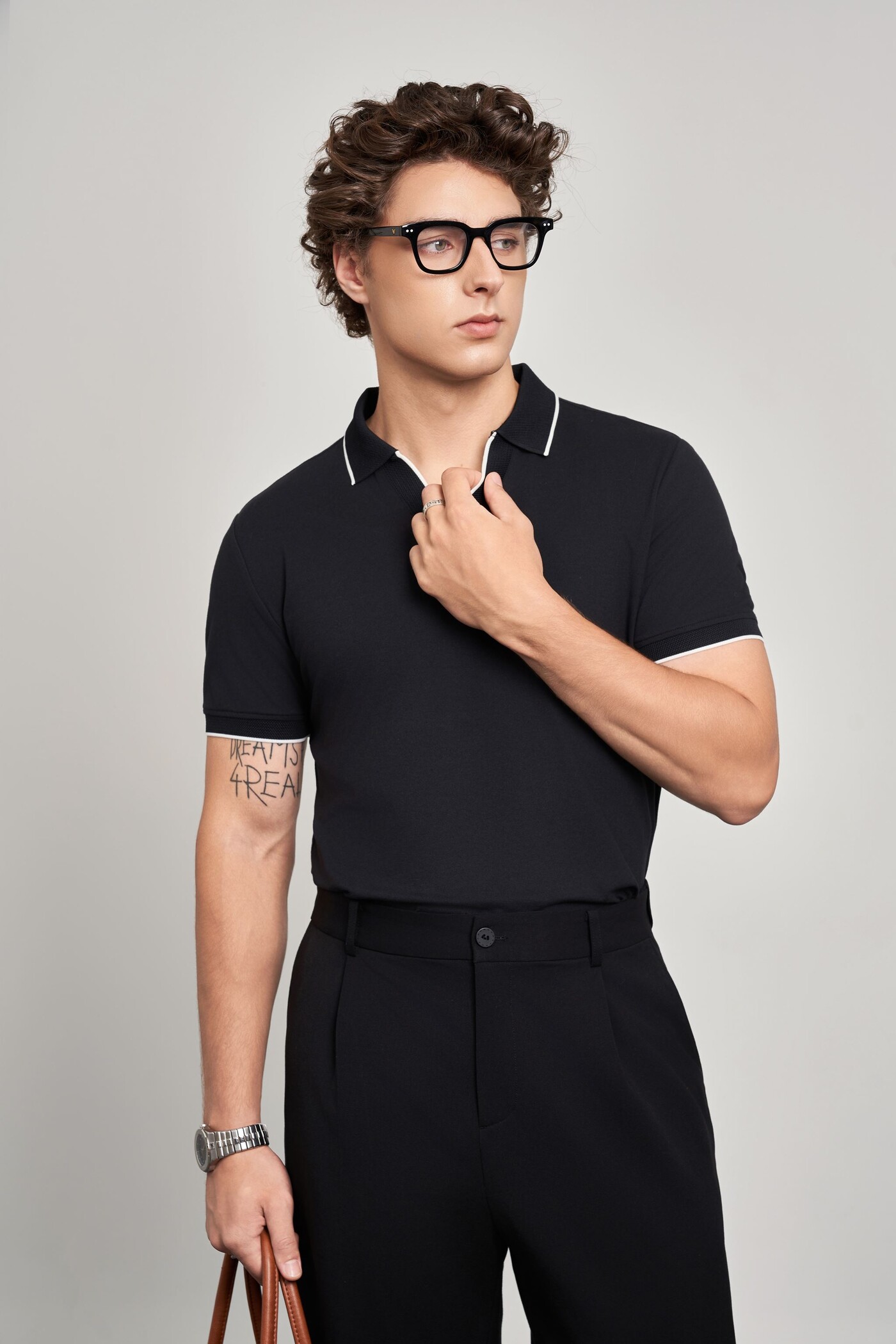 Áo Polo Slim fit cổ kiểu