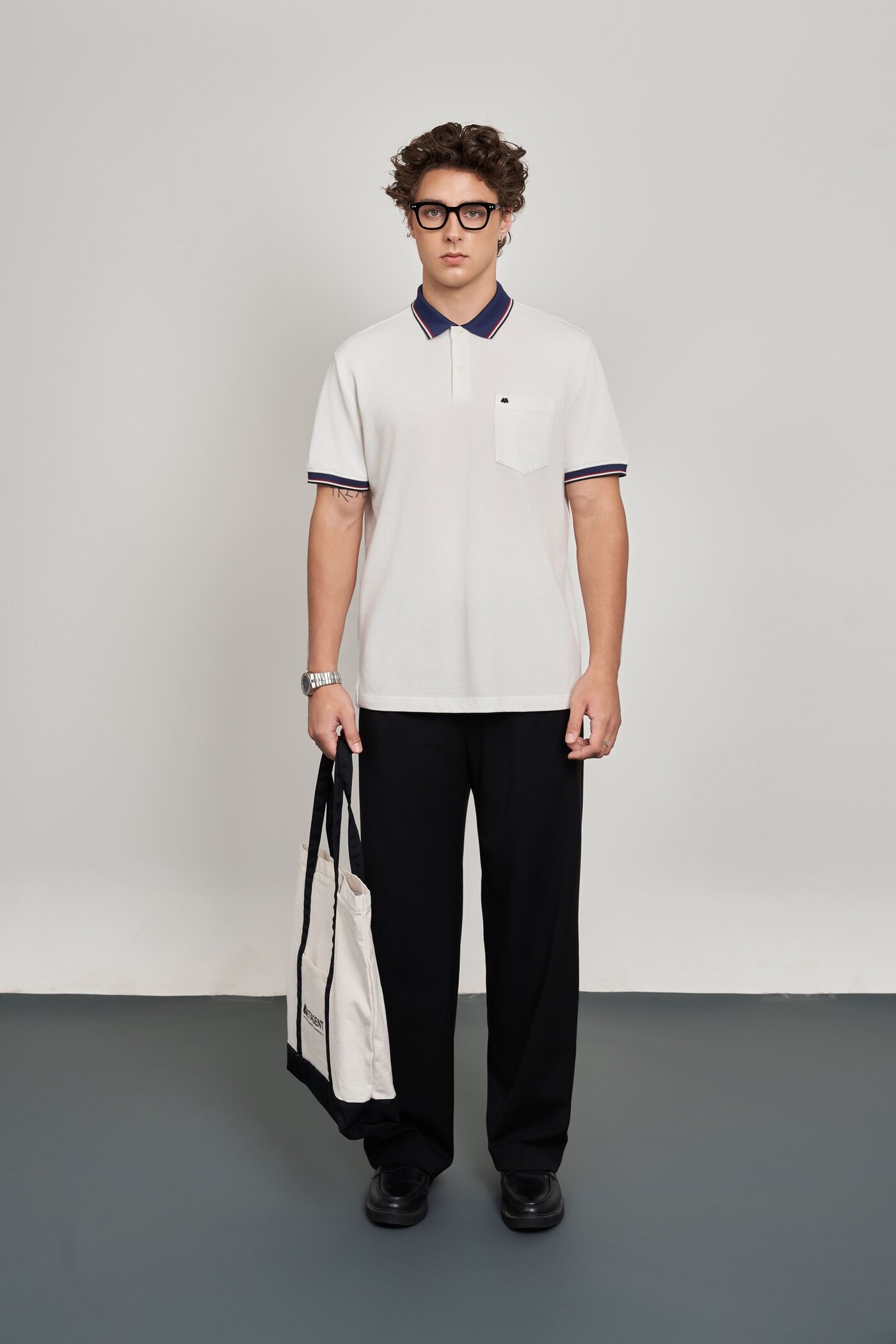 Áo polo Regular phối màu