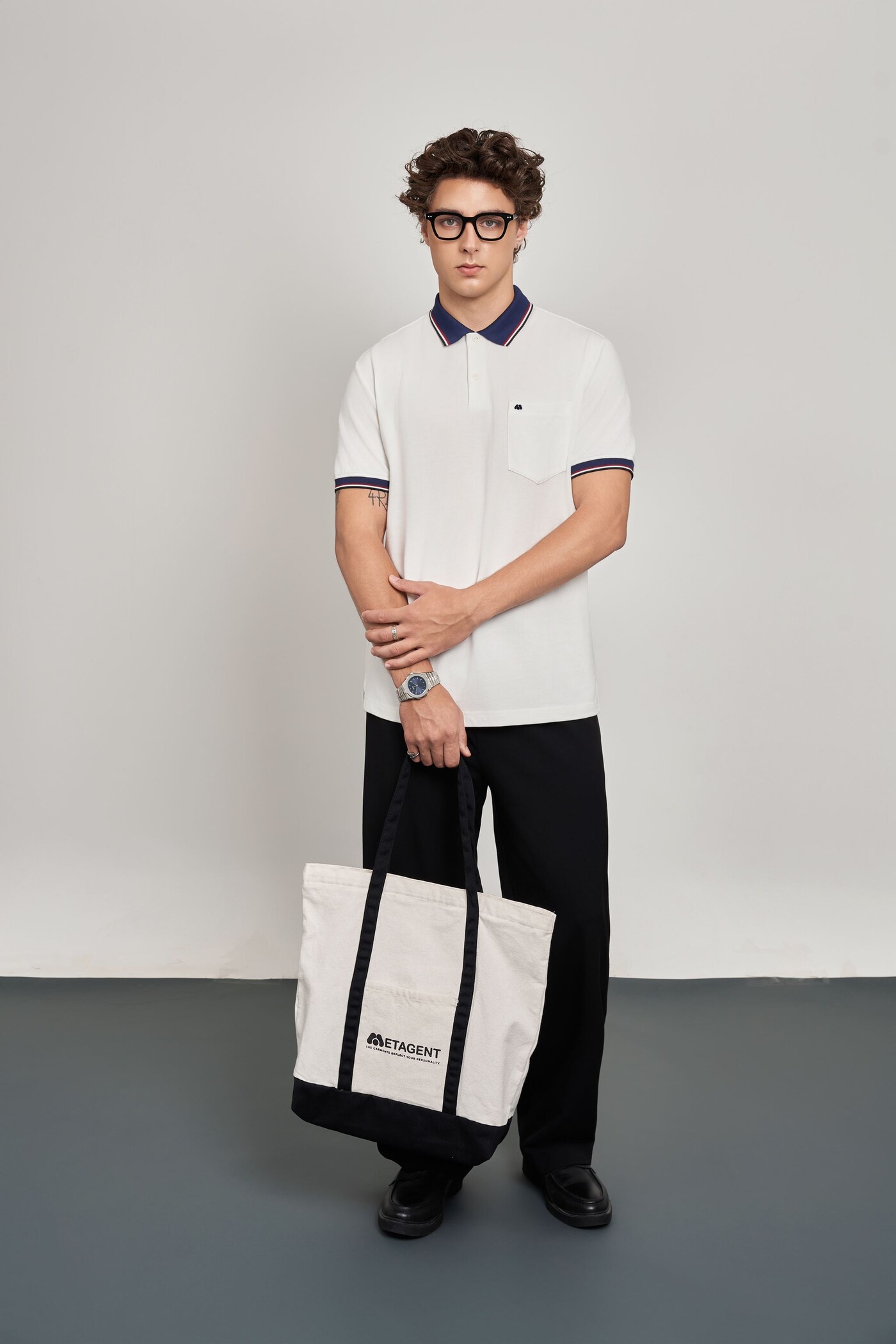 Áo polo Regular phối màu