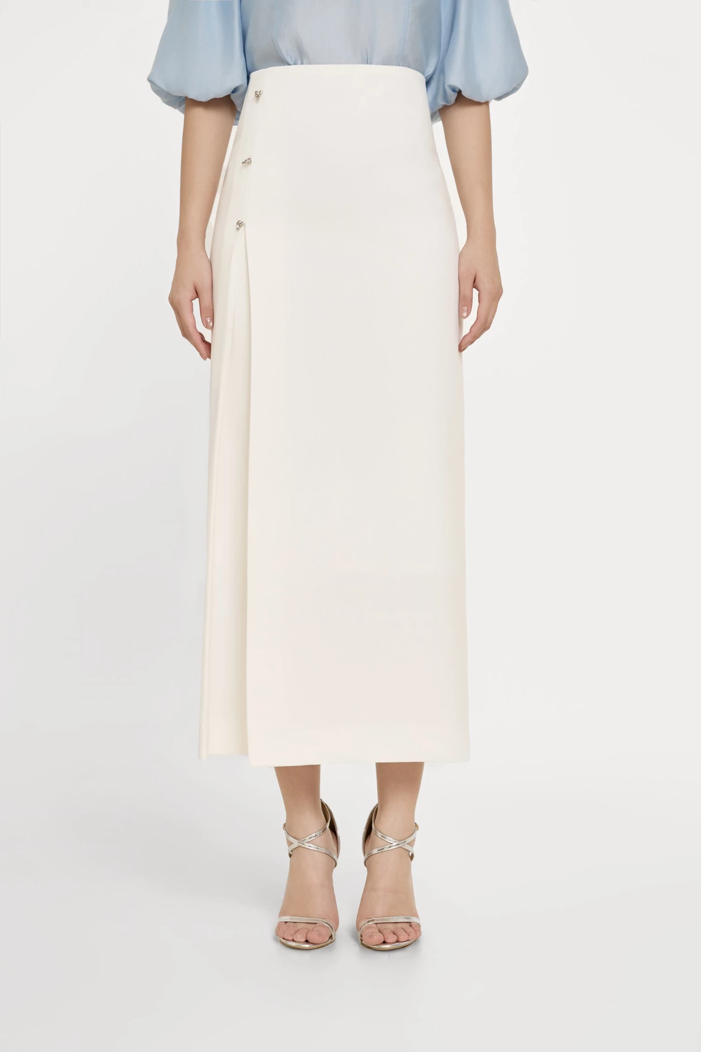 White Buttons Skirt - Chân váy A Tuytsi