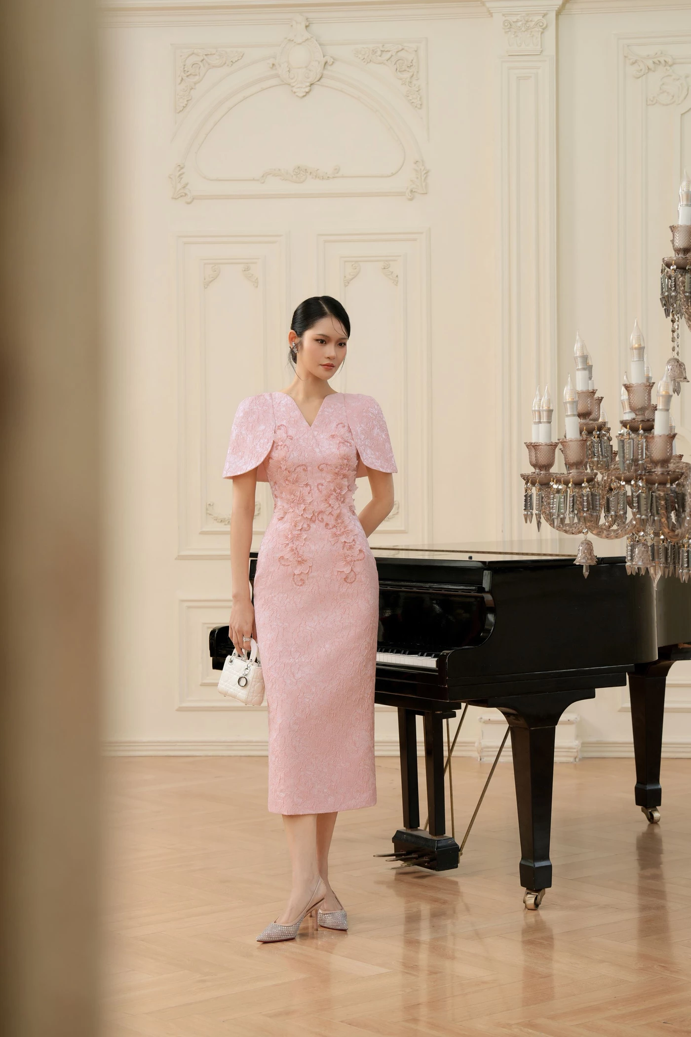 Blossom of Grace Dress - Đầm dạ hội Jacquard