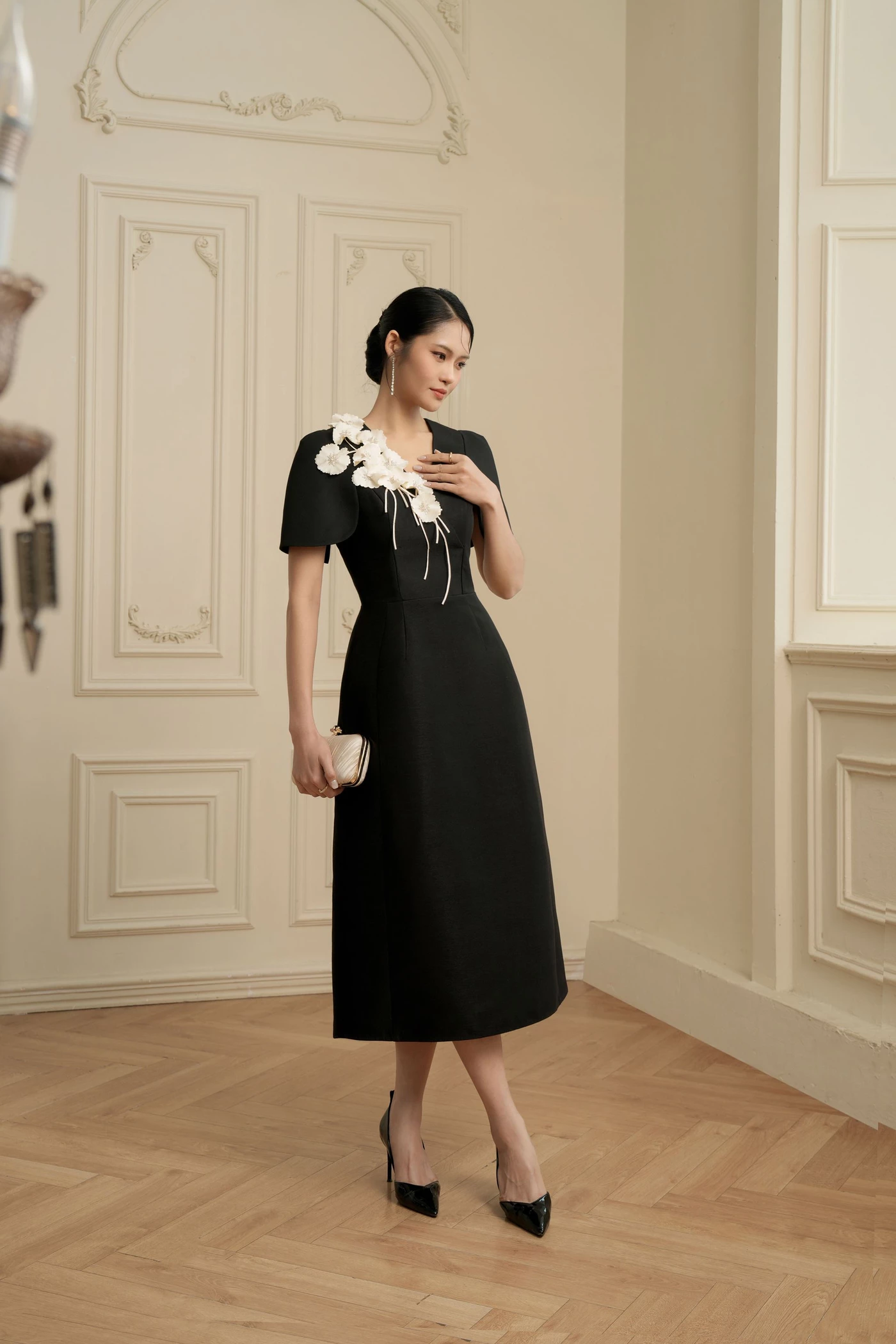 The Noir Bloom Dress - Đầm dạ hội