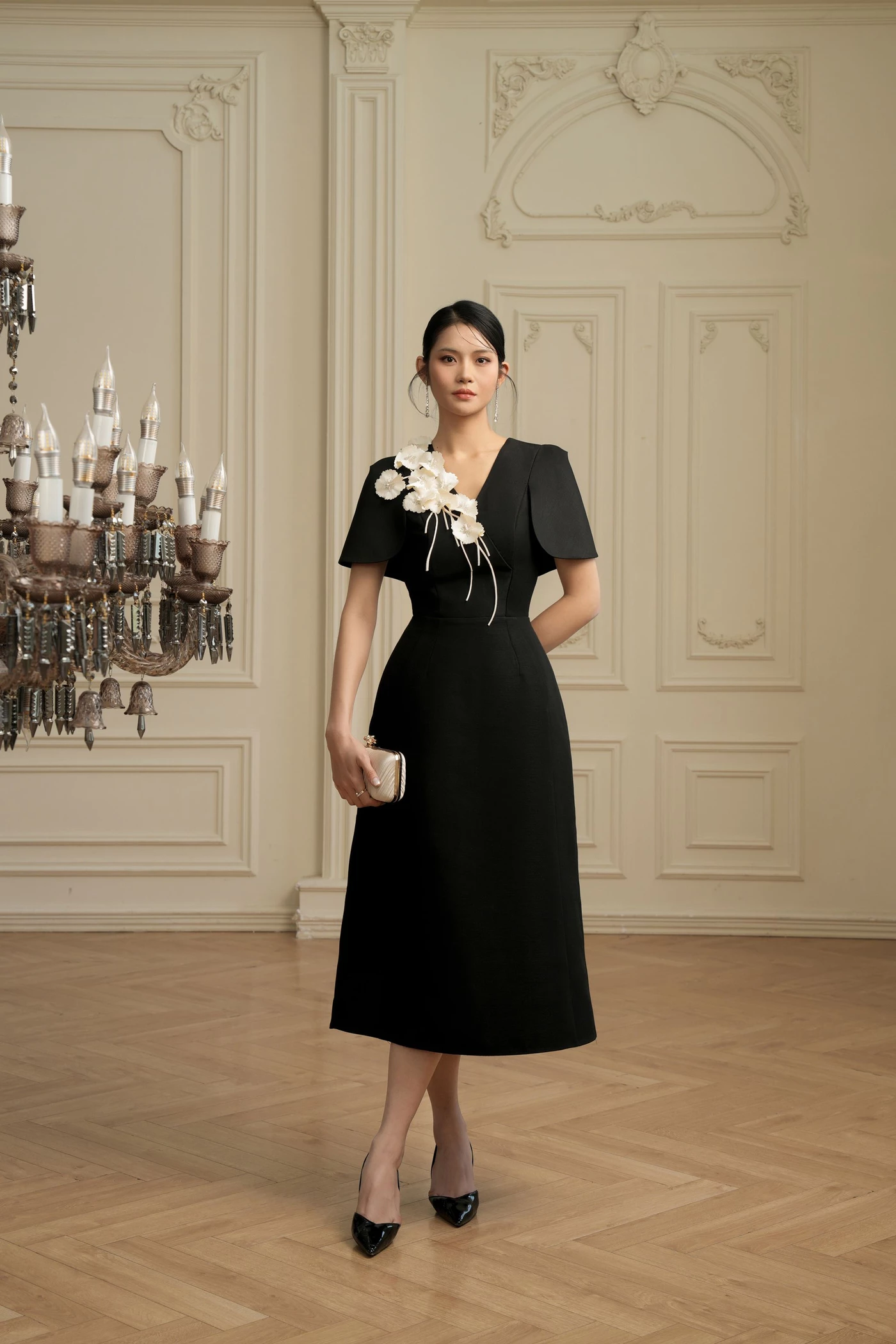 The Noir Bloom Dress - Đầm dạ hội