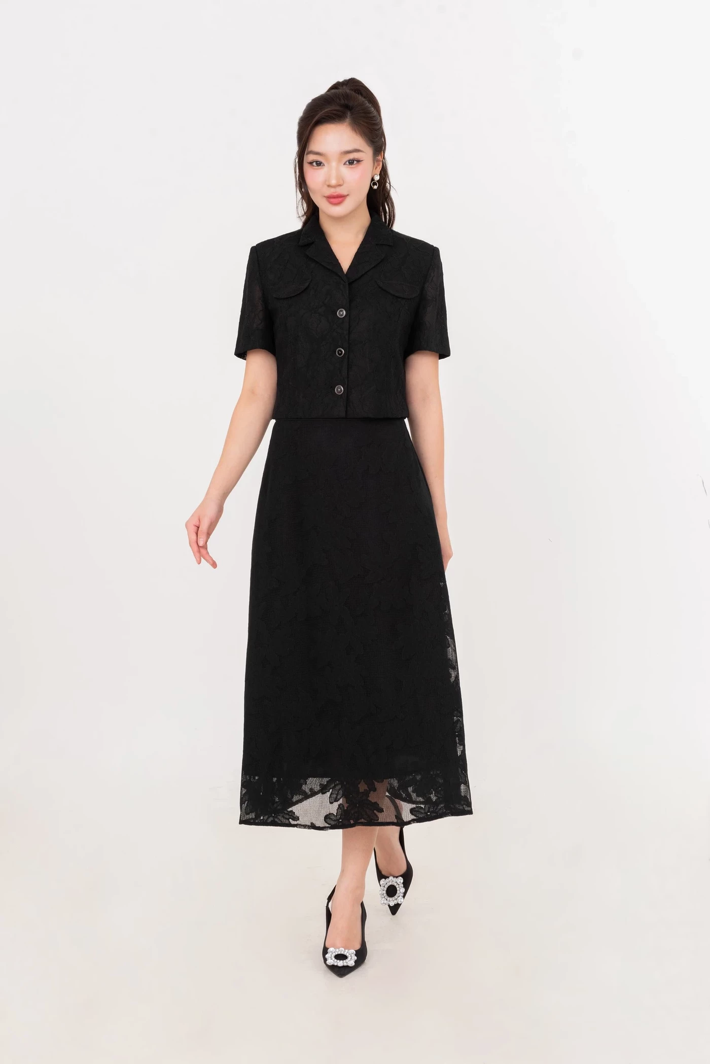 Obsidian Skirt - Chân váy ren xòe