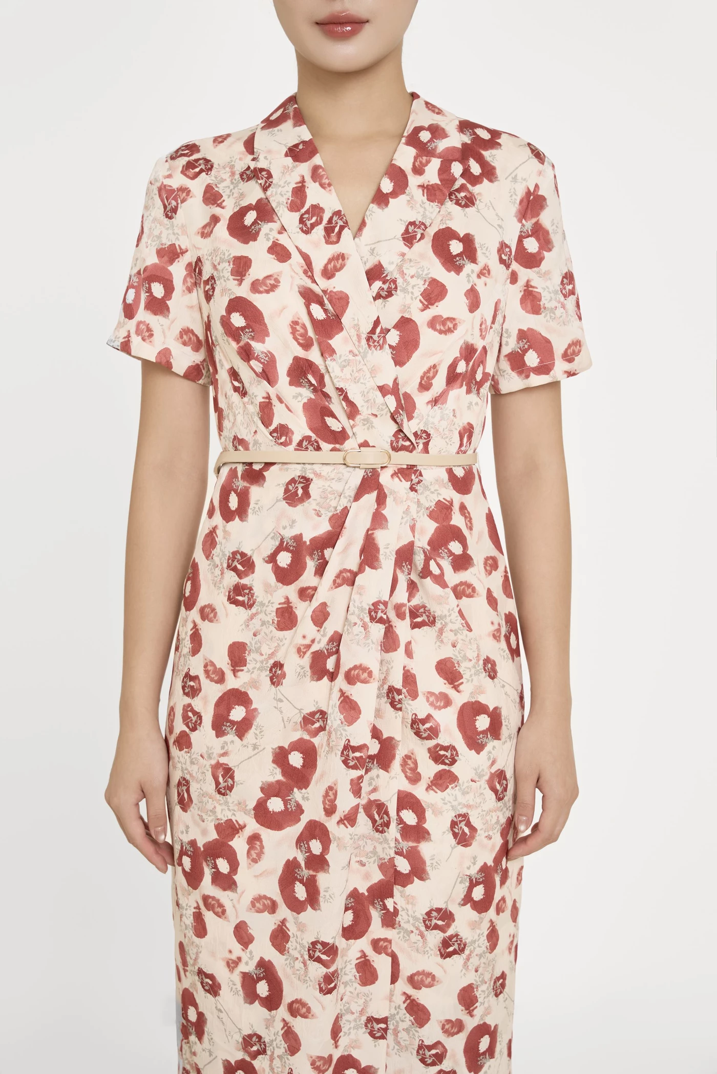 Floral Wrap Dress - Đầm ôm cổ K