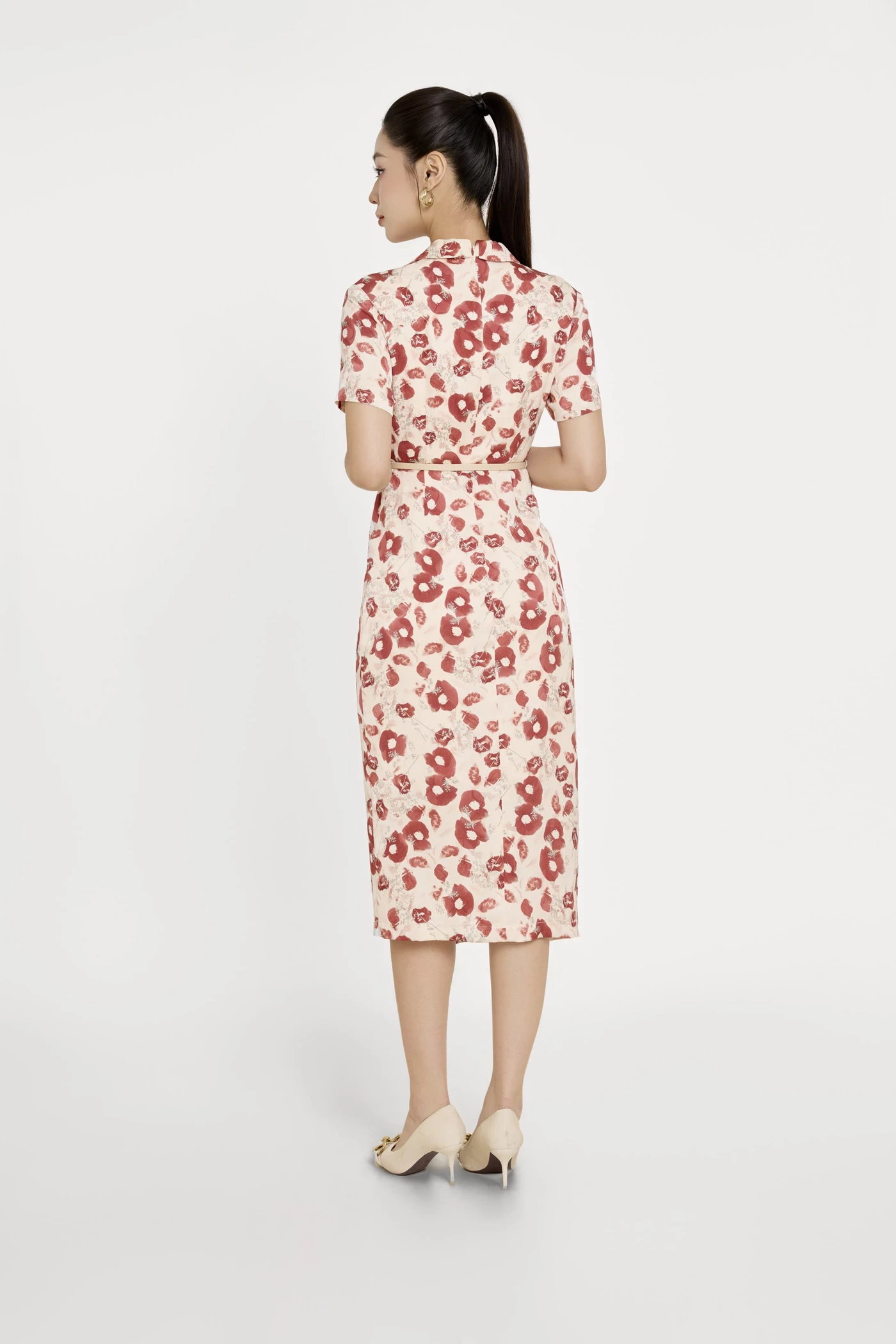 Floral Wrap Dress - Đầm ôm cổ K