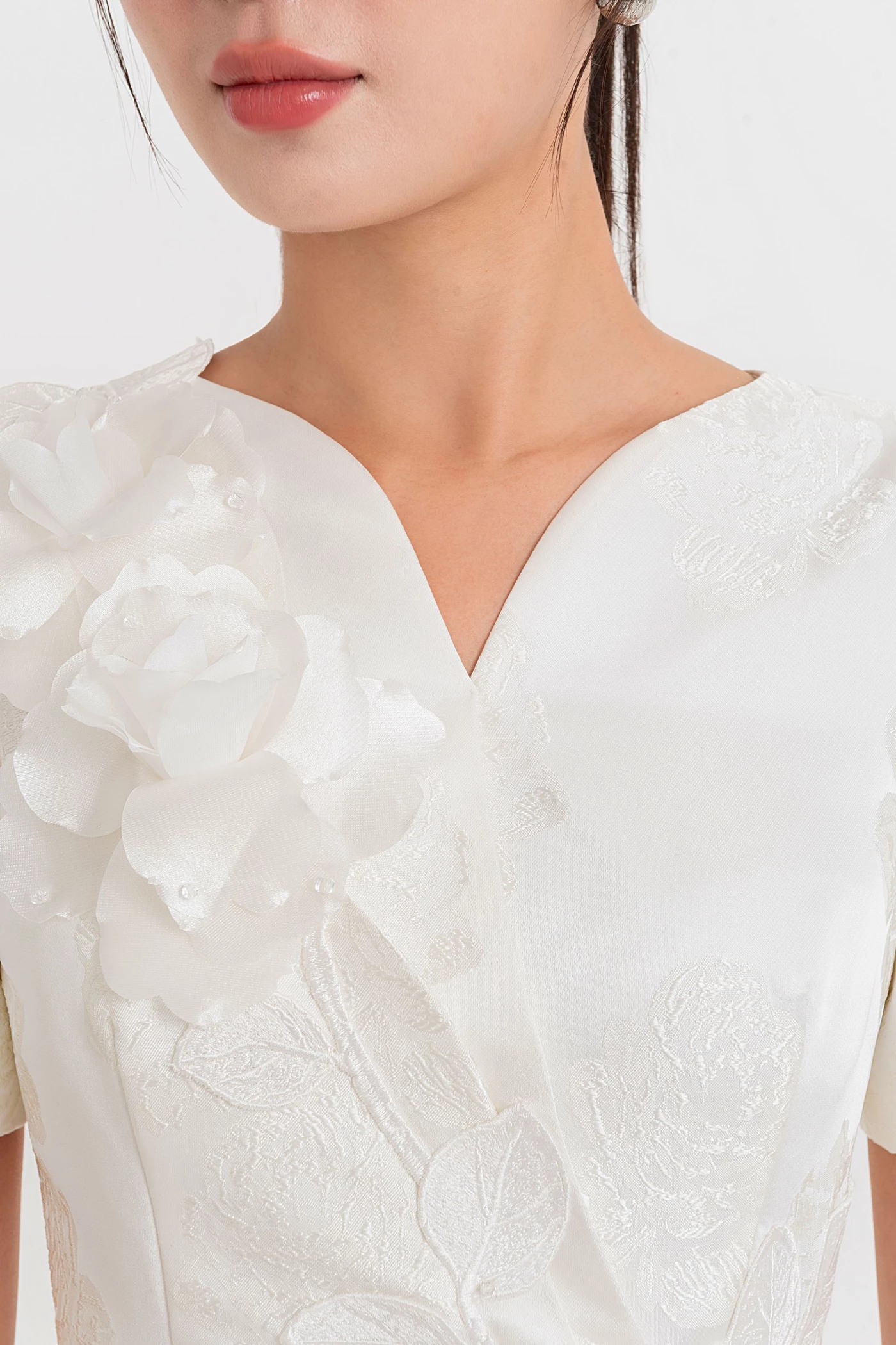 Blossom Elegance Dress - Đầm dạ hội Jacquard