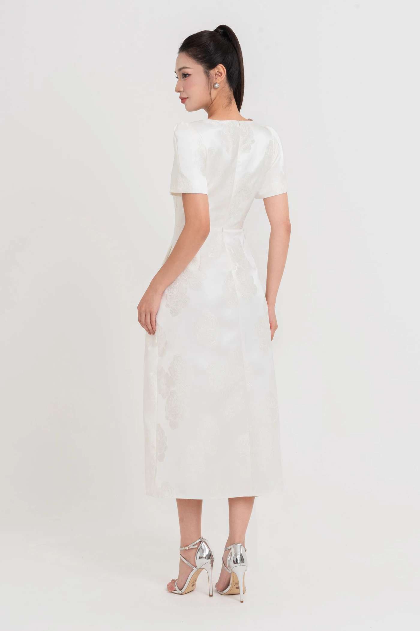Blossom Elegance Dress - Đầm dạ hội Jacquard
