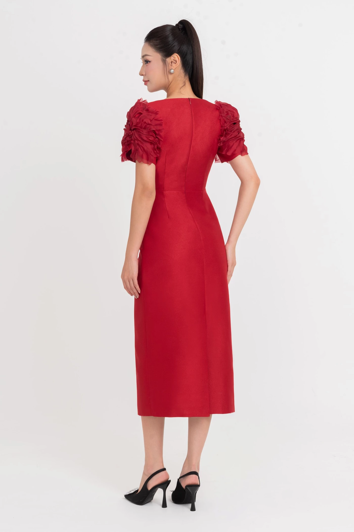 The Crimson Bloom Dress - Đầm dạ hội