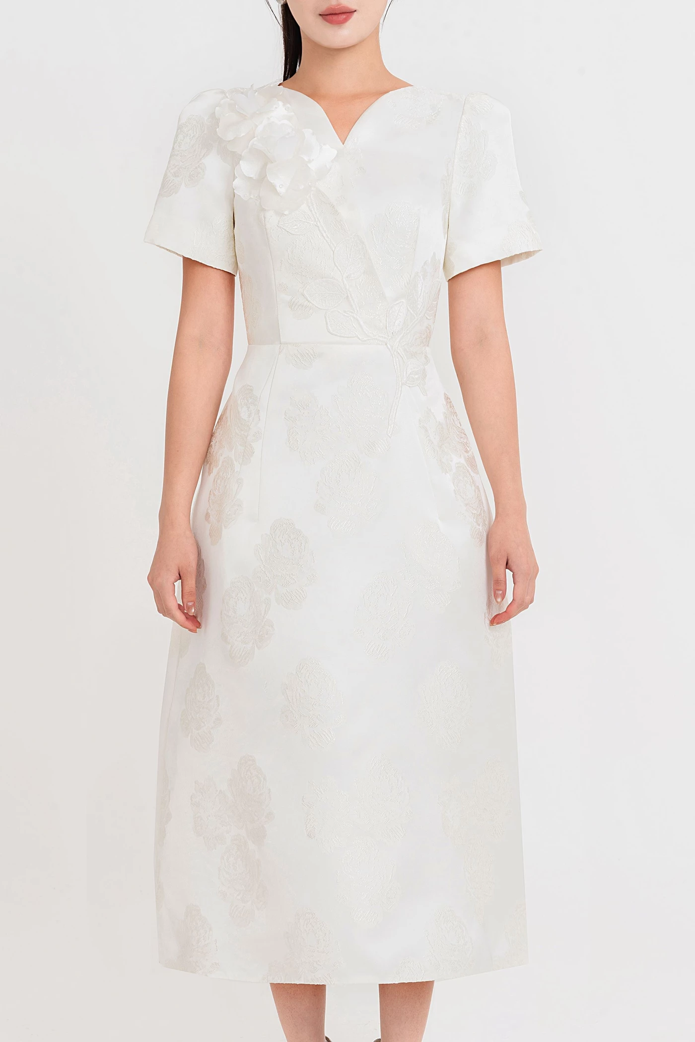Blossom Elegance Dress - Đầm dạ hội Jacquard