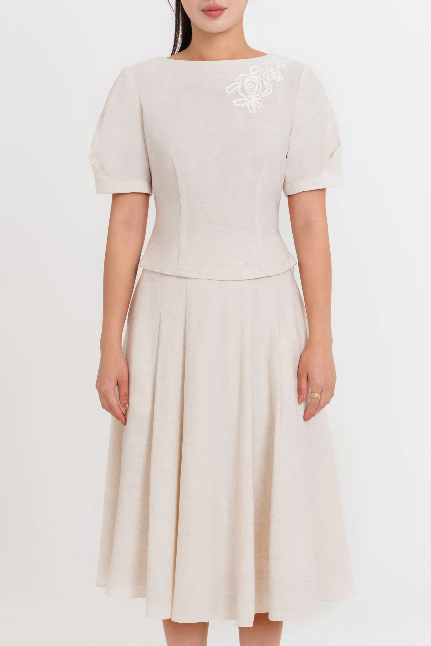 Linen Flare Skirt - Chân váy xòe