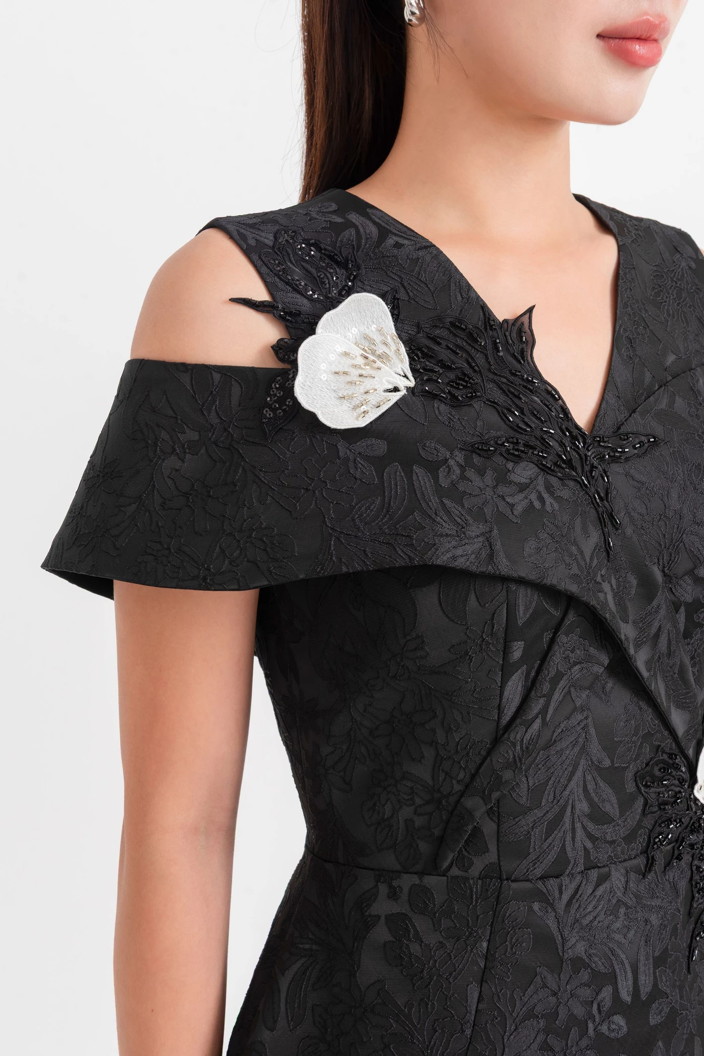 Iris Noir Dress – Đầm dạ hội Jacquard