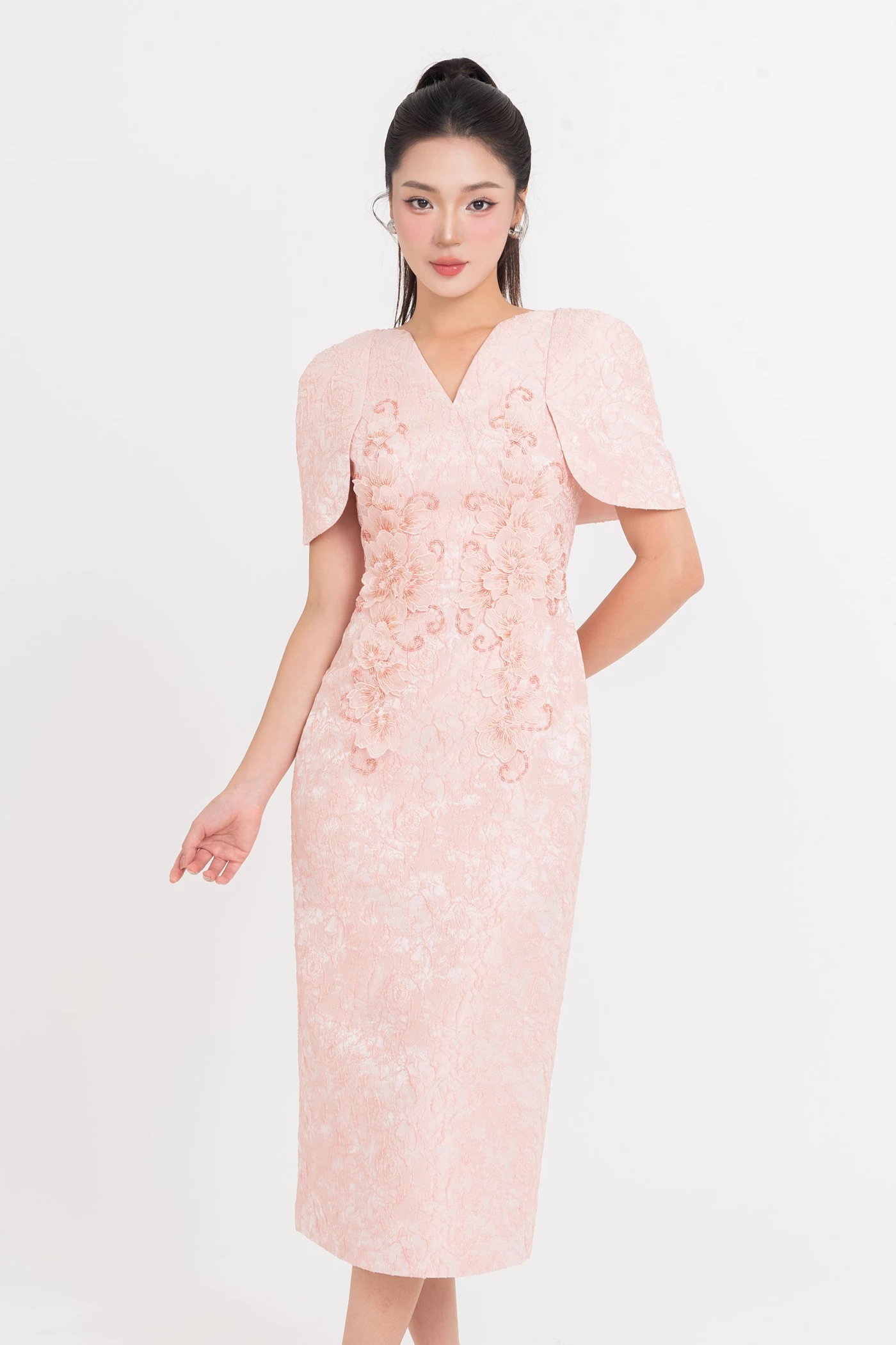 Blossom of Grace Dress - Đầm dạ hội Jacquard
