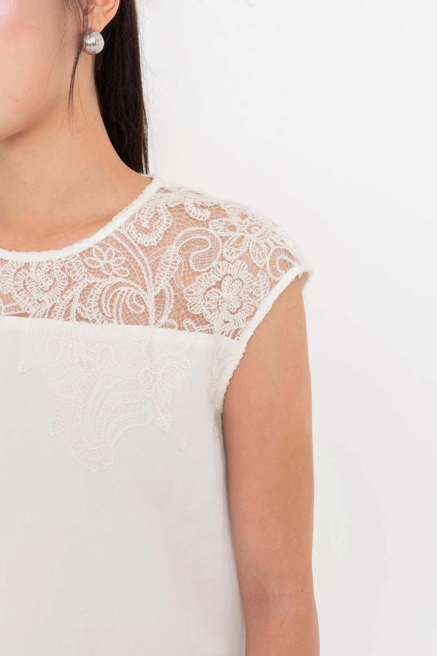 Lace Summer Top - Áo kiểu phối ren