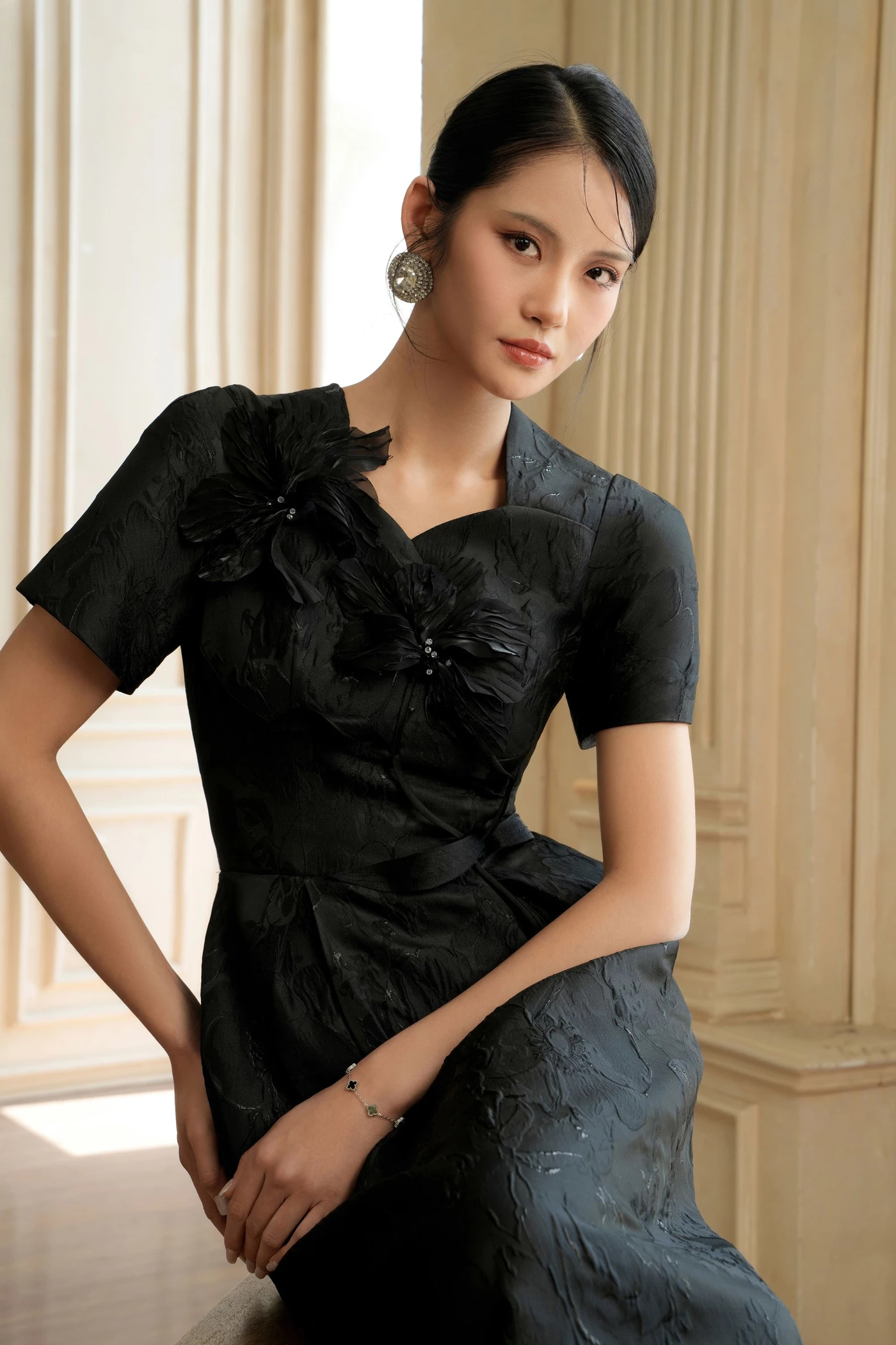 Noir Floras - Đầm dạ hội Organza