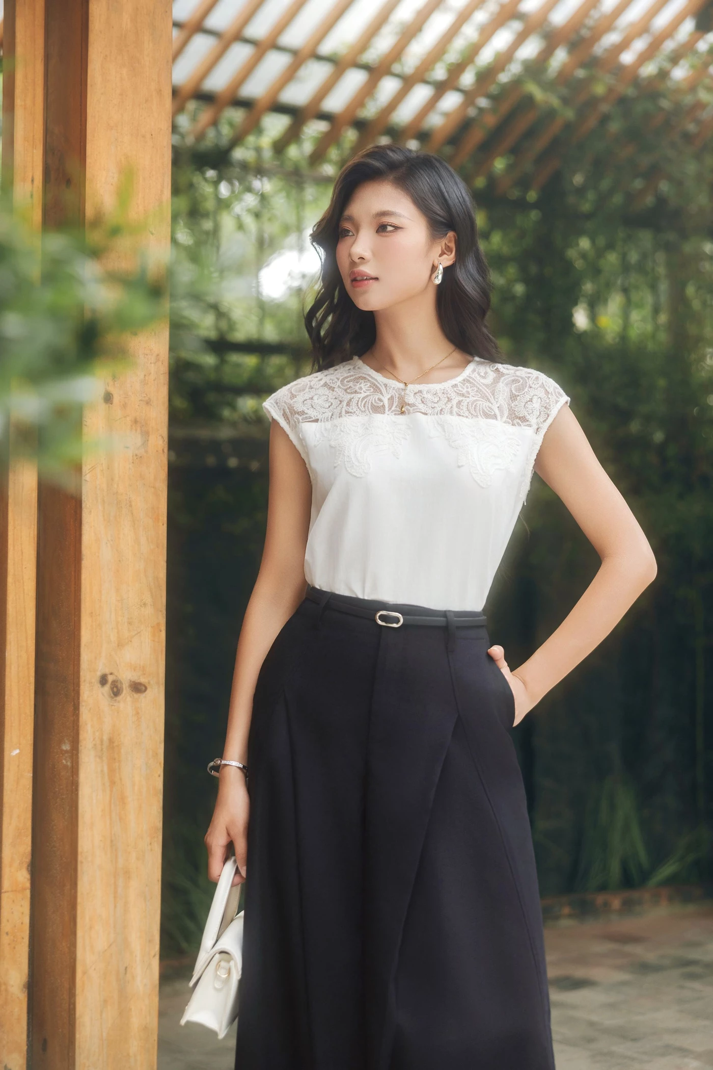 Lace Summer Top - Áo kiểu phối ren