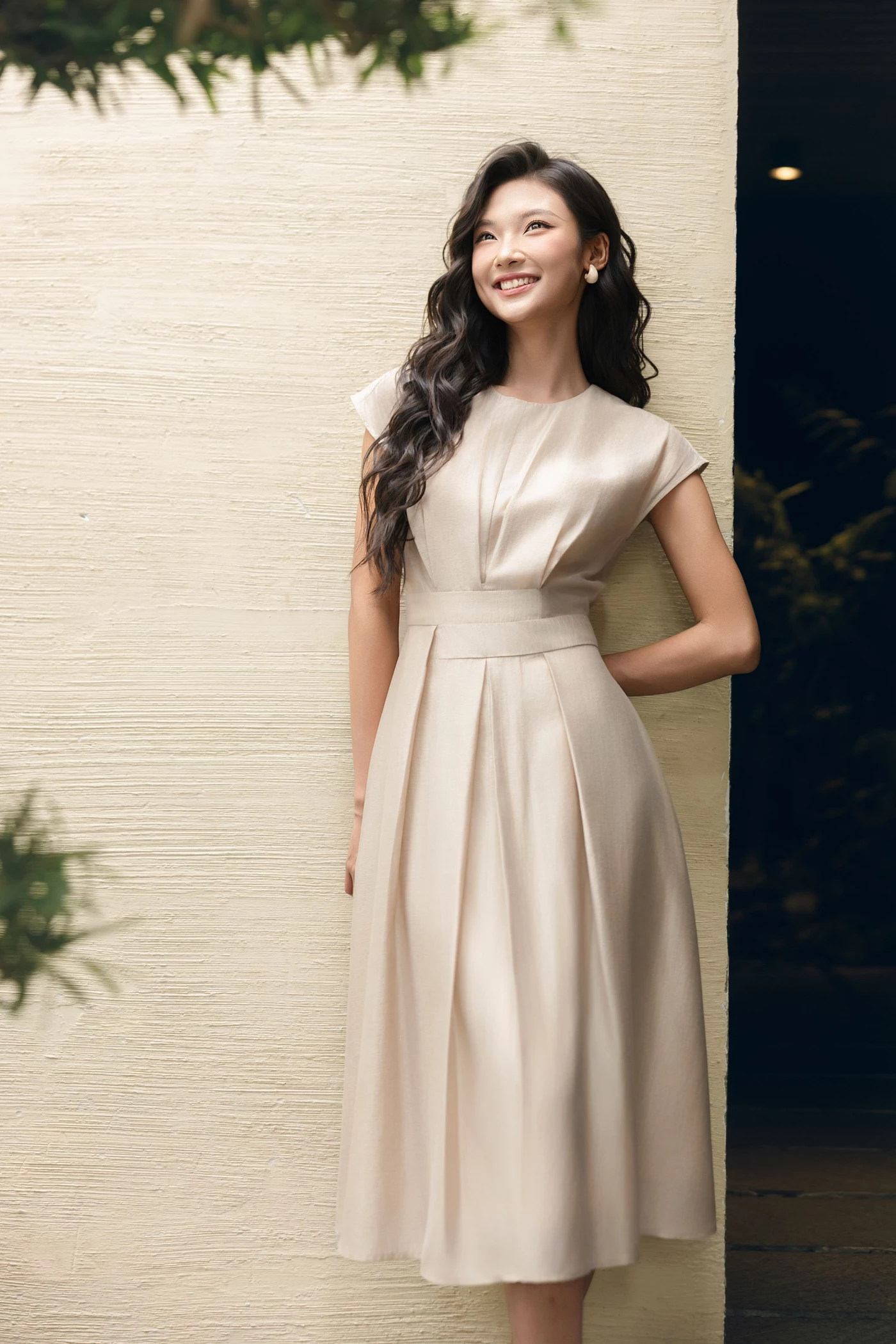Tencel Alina Dress - Đầm lụa tay hến