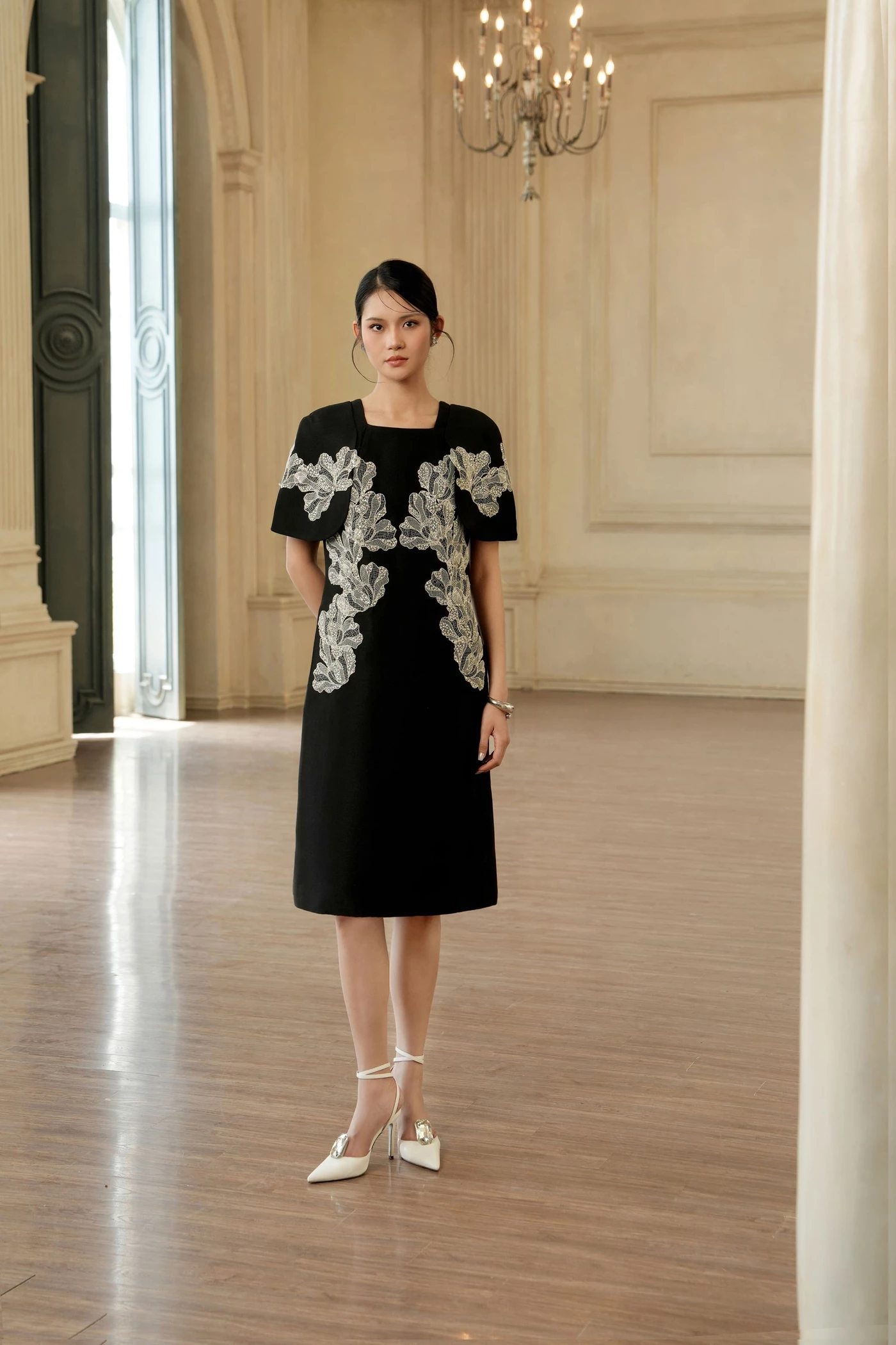 Embroided Blossom - Đầm dạ hội Organza