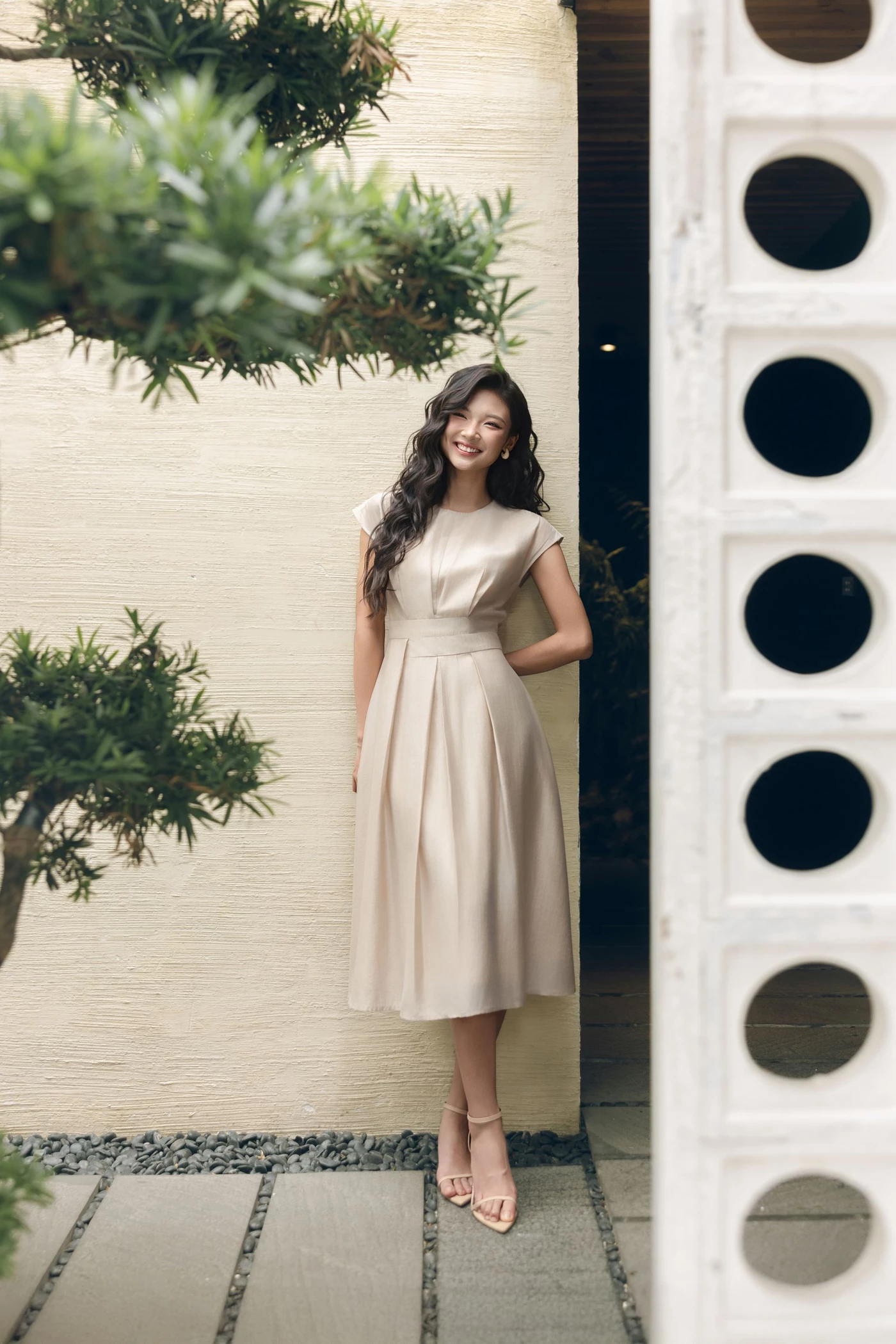 Tencel Alina Dress - Đầm lụa tay hến