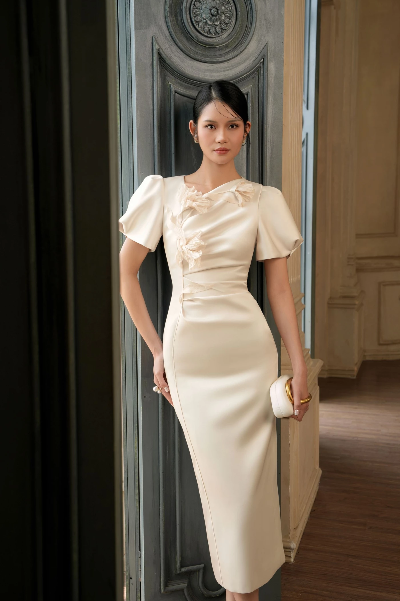 Ivory Bloom Dress - Đầm dạ hội Organza
