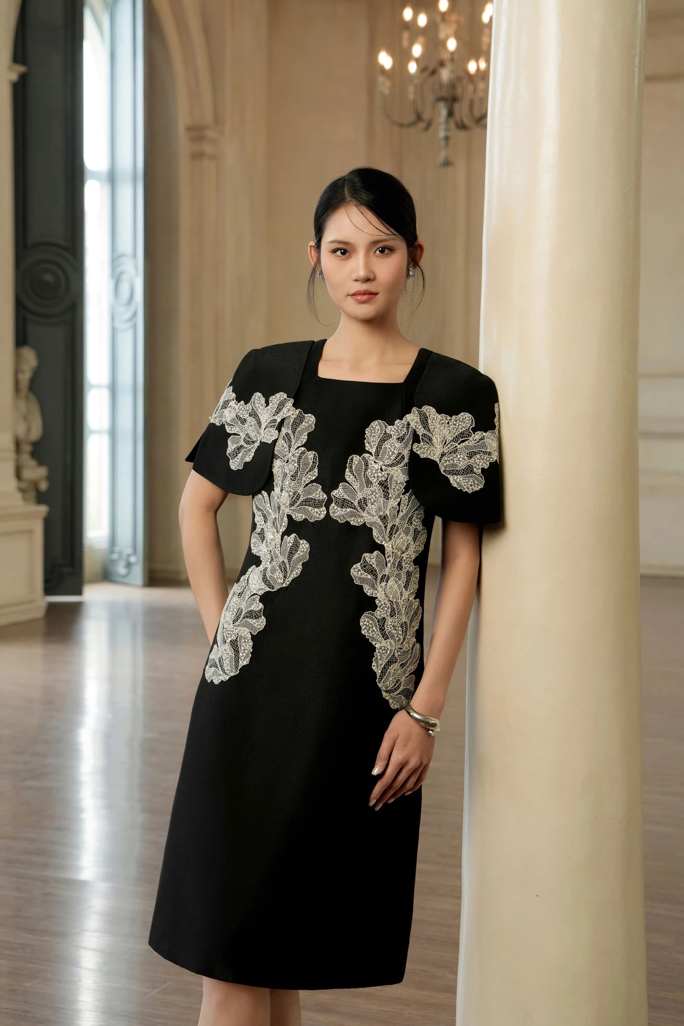 Embroided Blossom - Đầm dạ hội Organza