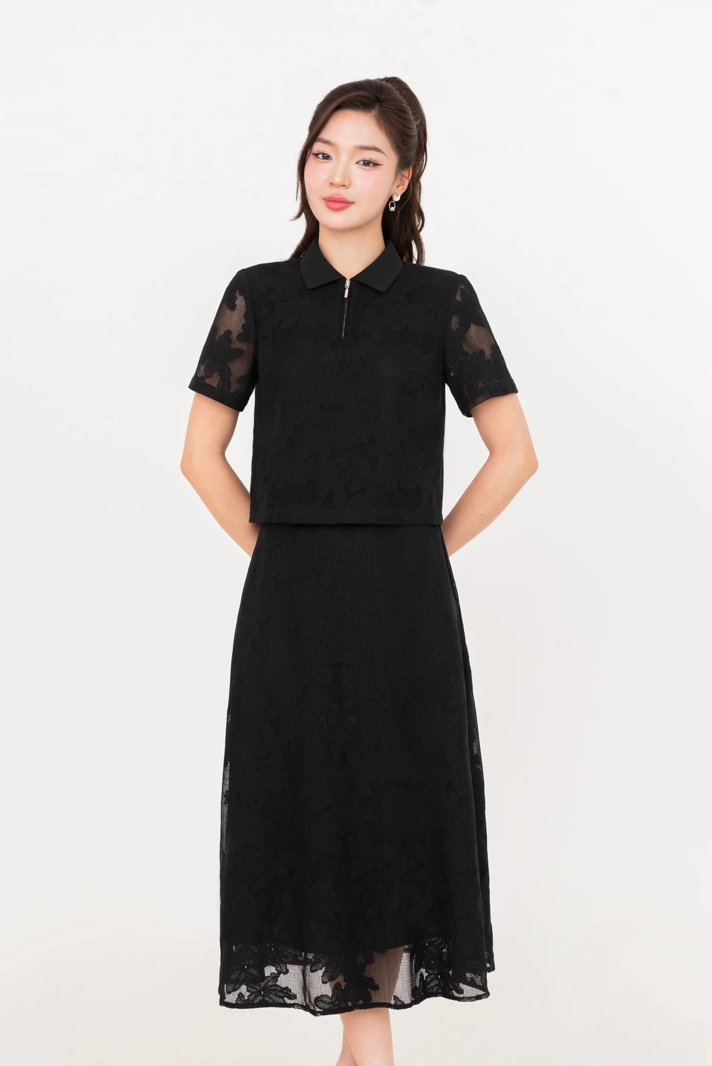 Mystic Veil Blouse - Áo ren cổ đức MS 16B0056