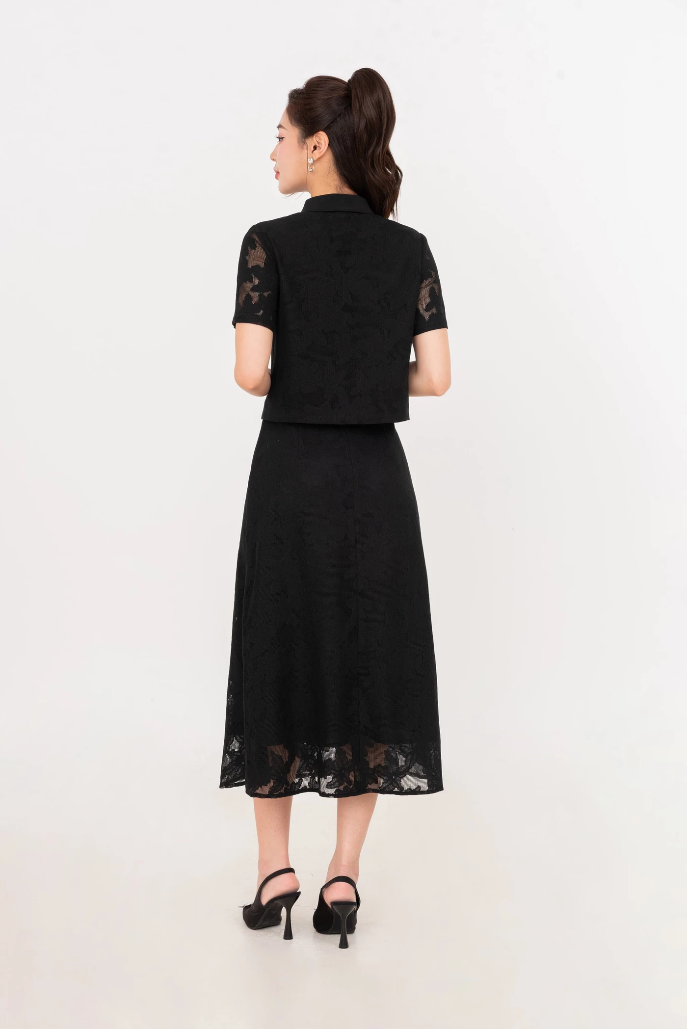 Mystic Veil Blouse - Áo ren cổ đức MS 16B0056