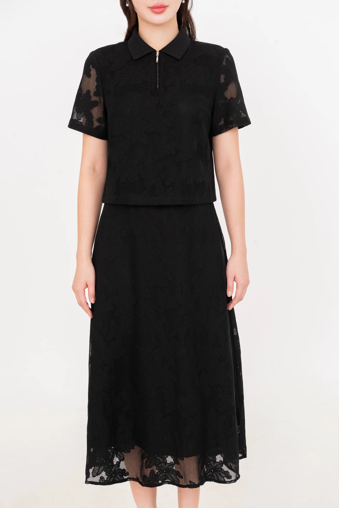 Mystic Veil Blouse - Áo ren cổ đức MS 16B0056
