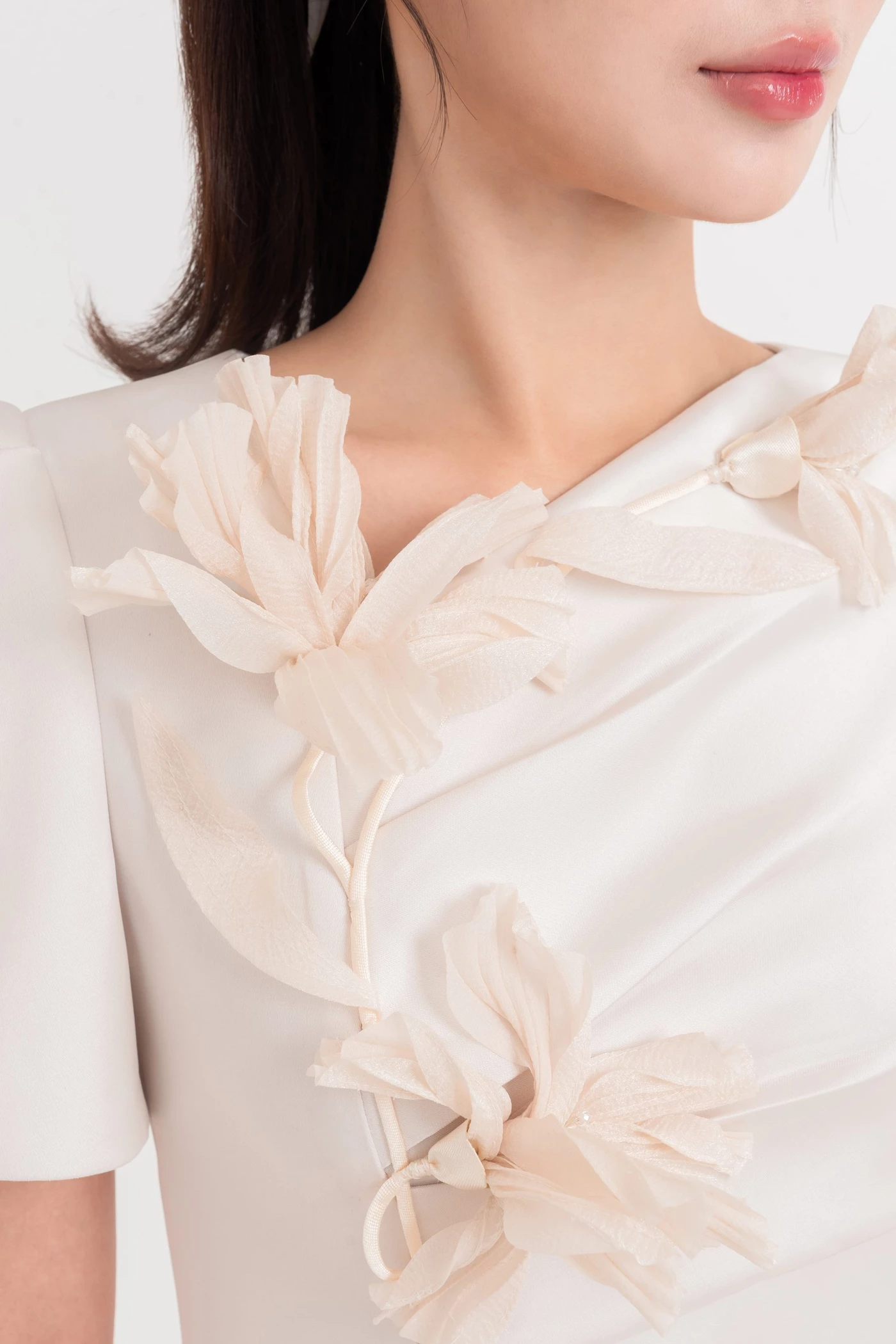 Ivory Bloom Dress - Đầm dạ hội Organza
