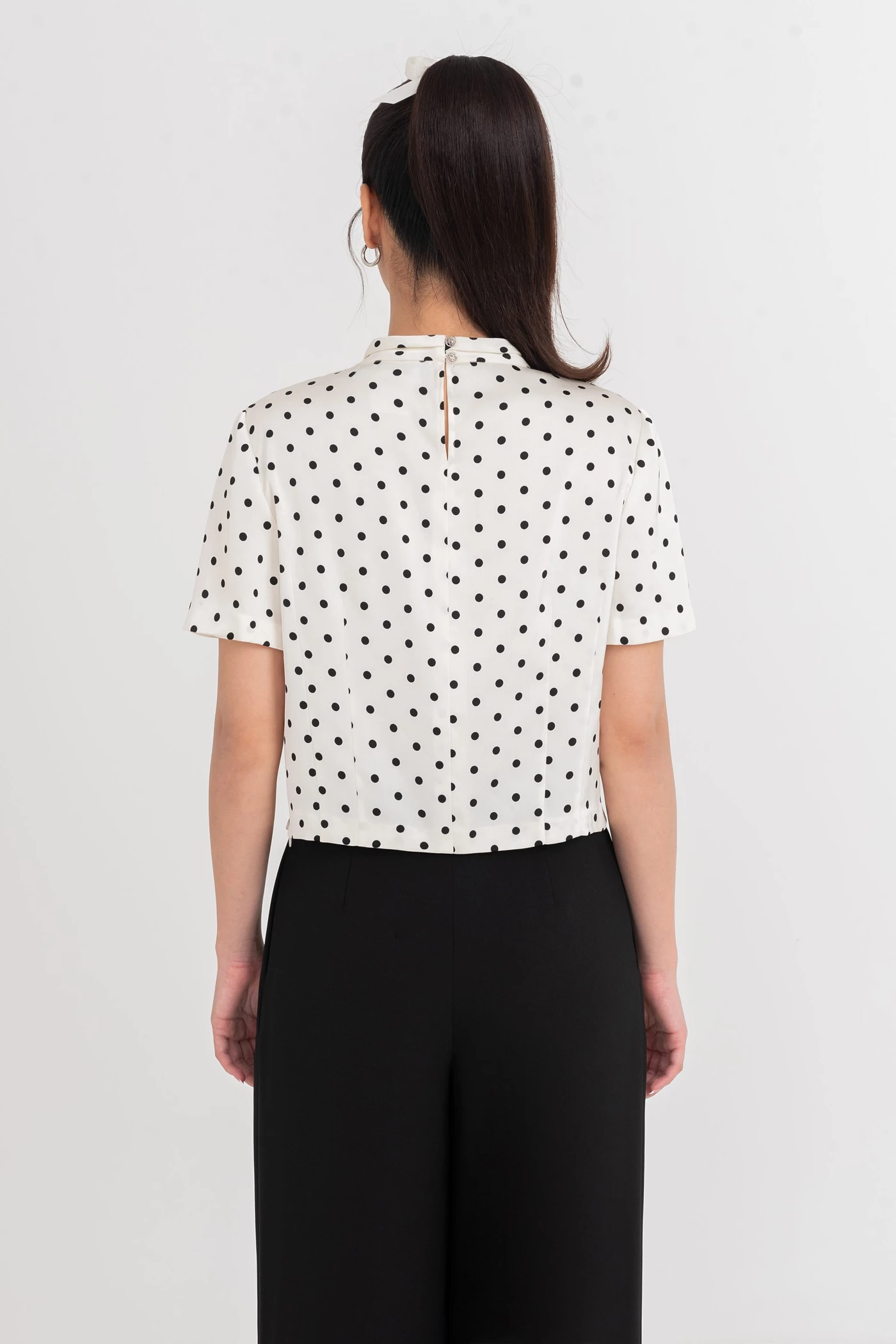 Polka Dot Blouse - Áo sơ mi lụa