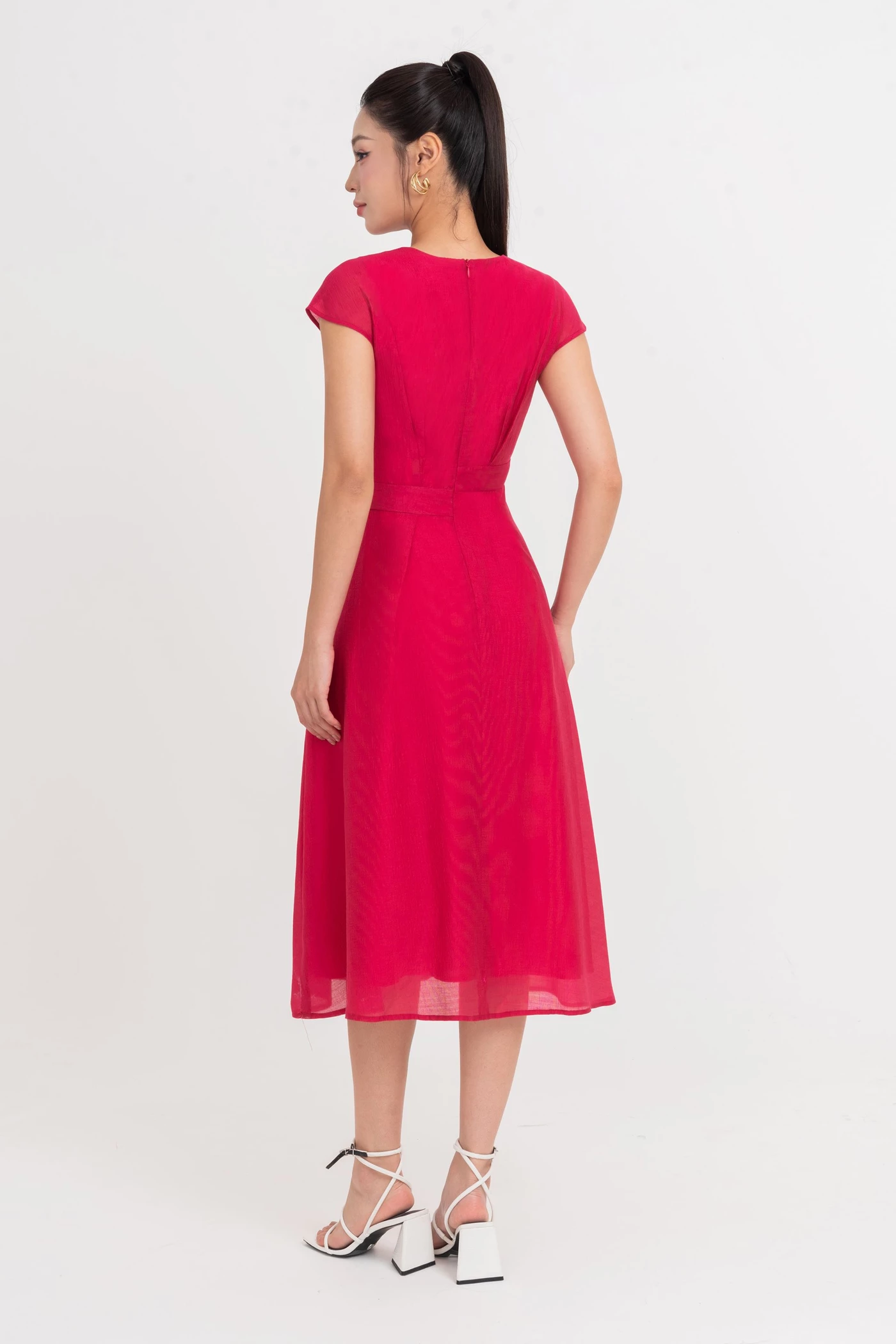 Tencel Alina Dress - Đầm lụa tay hến