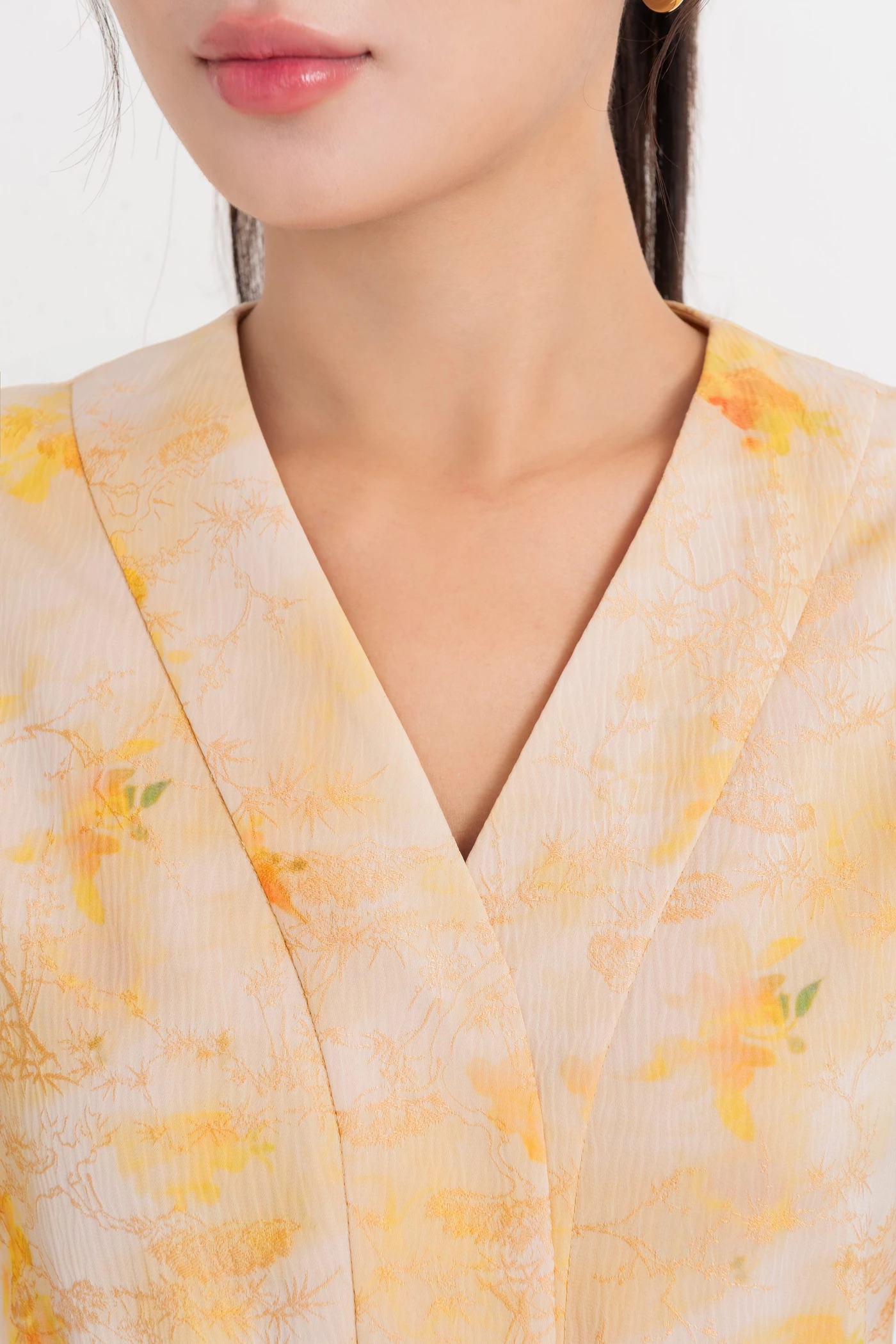 Flora Wrap Dress - Đầm lụa họa tiết