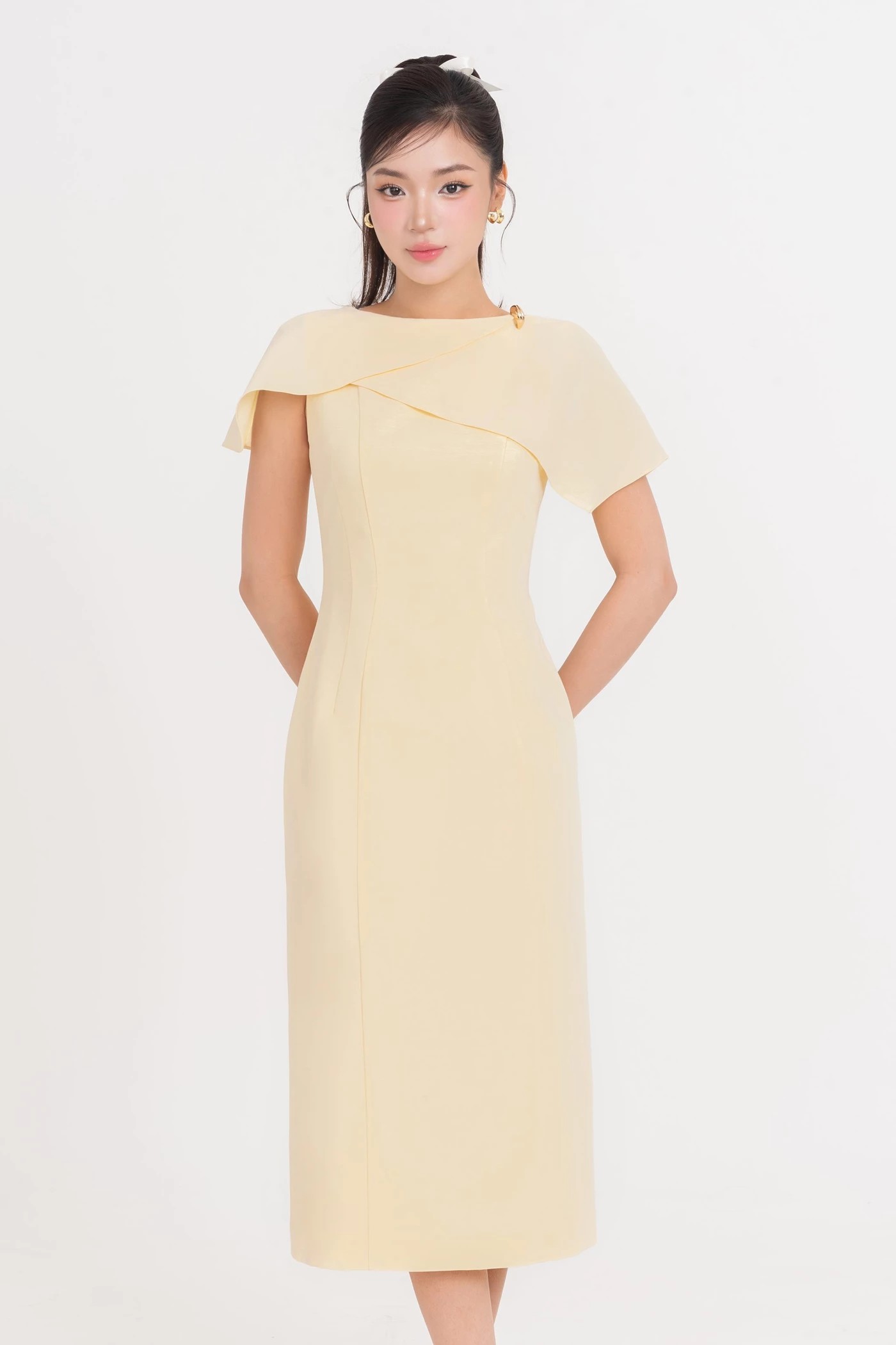 Shoulder Midi Dress - Đầm ôm Tuytsi