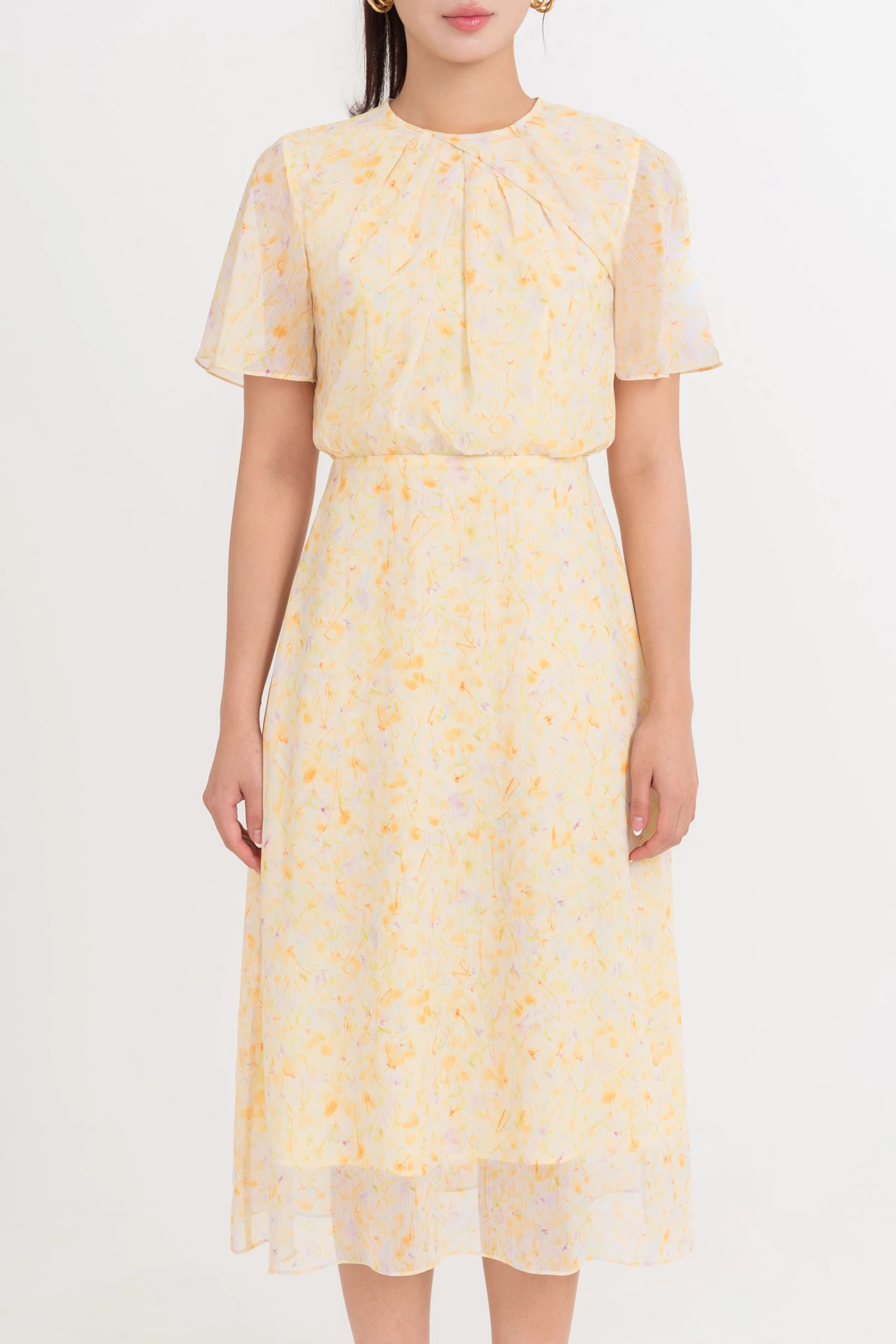 Sunny Bloom Dress – Đầm xòe họa tiết
