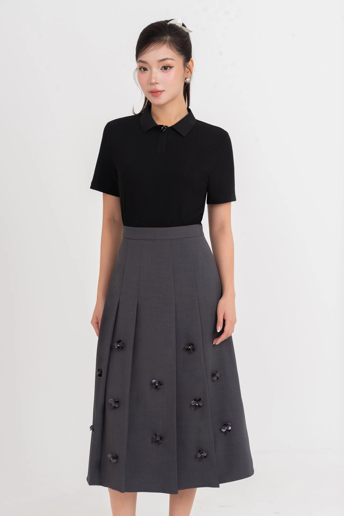 Grace Bloom Skirt – Chân váy hoa 3D