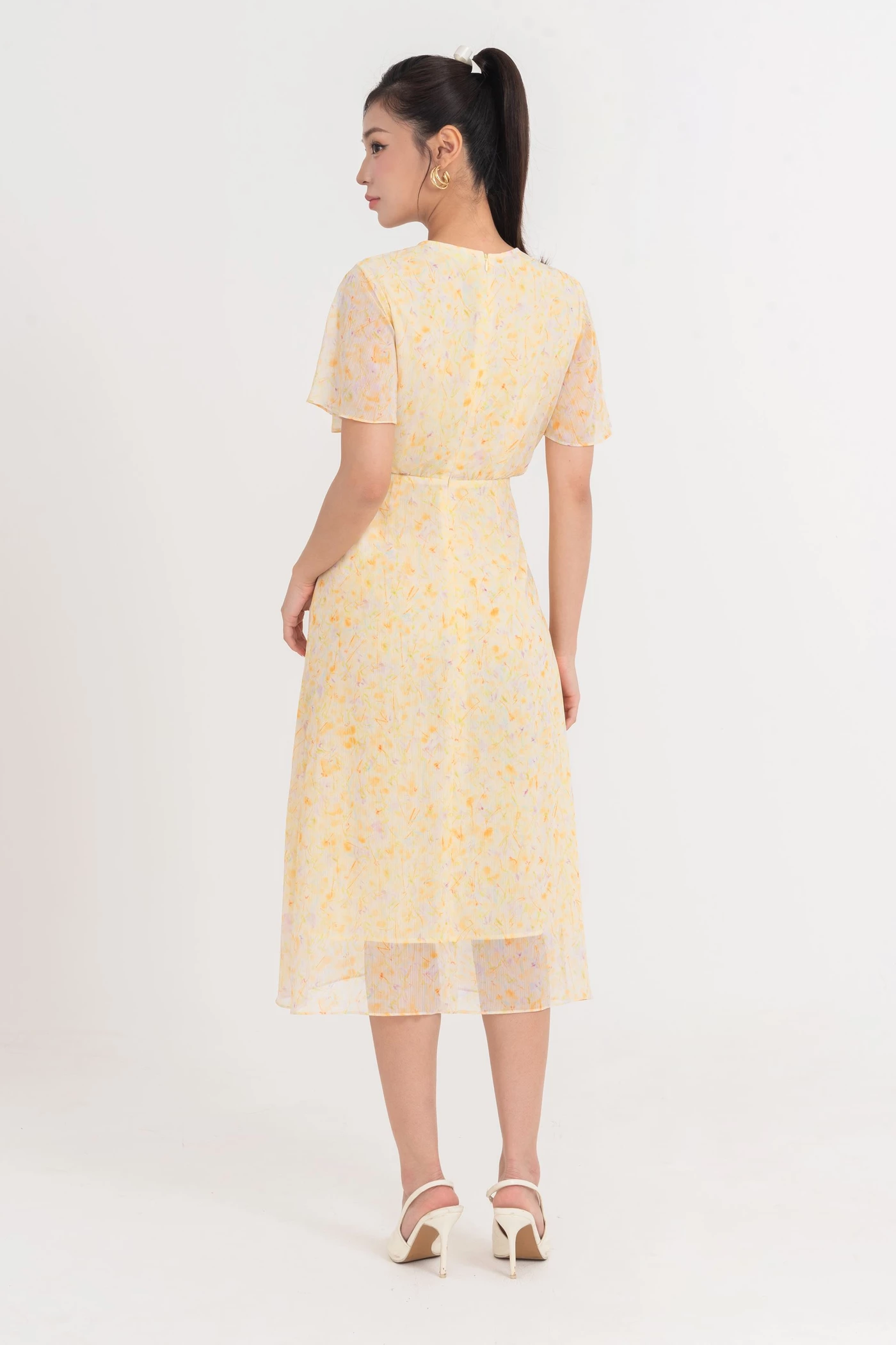 Sunny Bloom Dress – Đầm xòe họa tiết