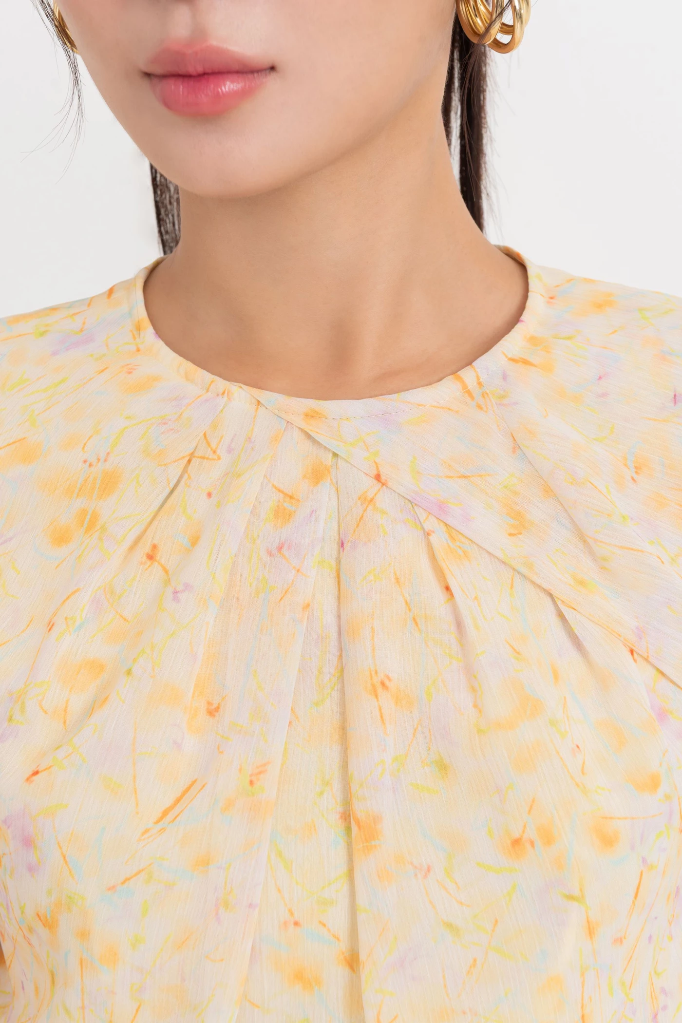 Sunny Bloom Dress – Đầm xòe họa tiết