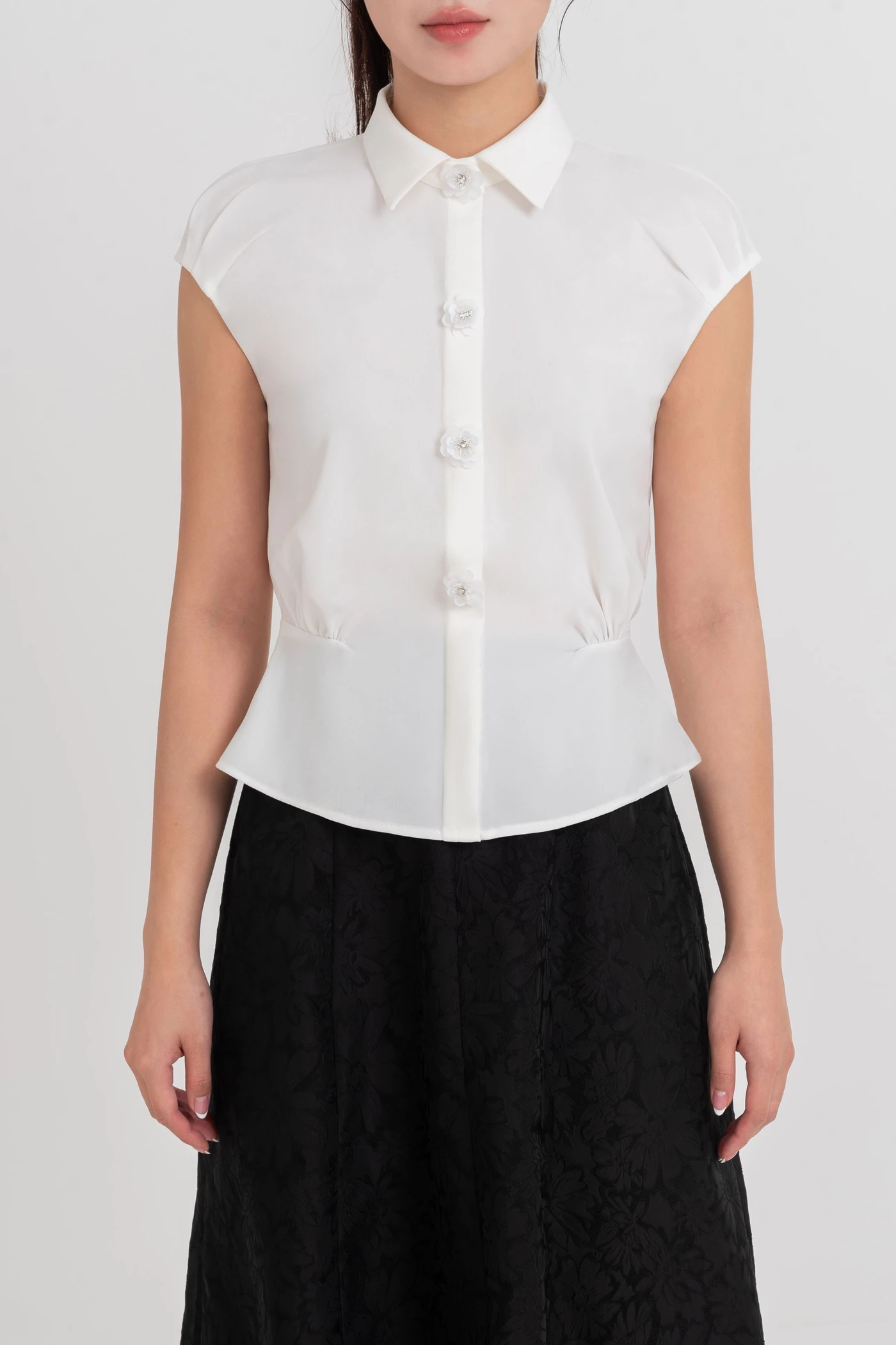 Floral Charm Shirt - Áo sơ mi lụa