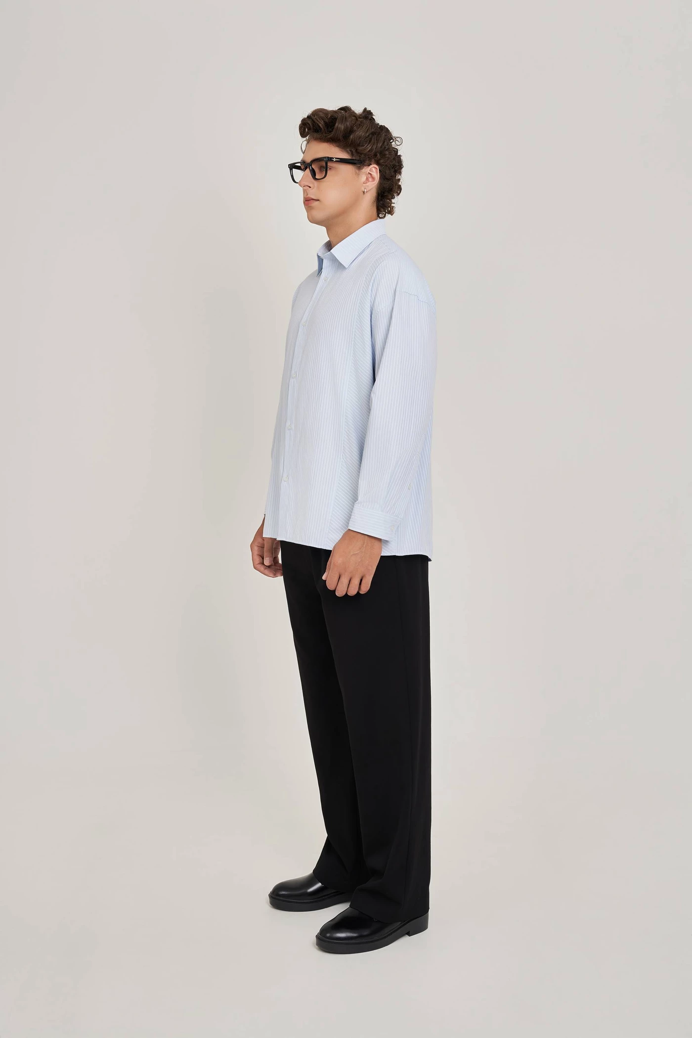 Áo sơ mi Relaxed kẻ tay dài