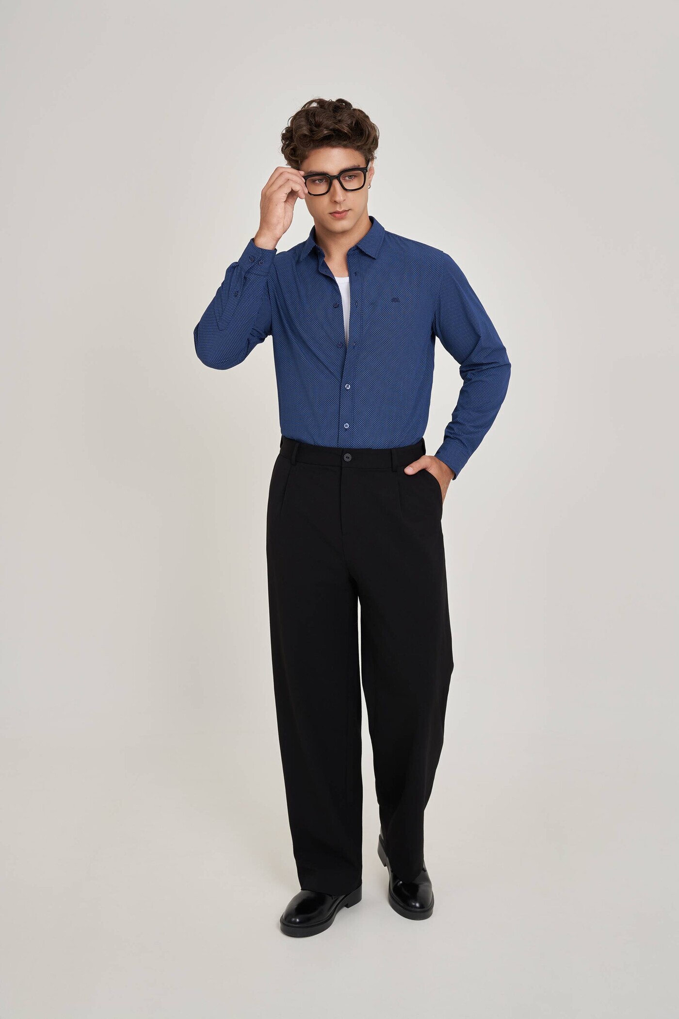 Áo sơ mi kẻ tay dài